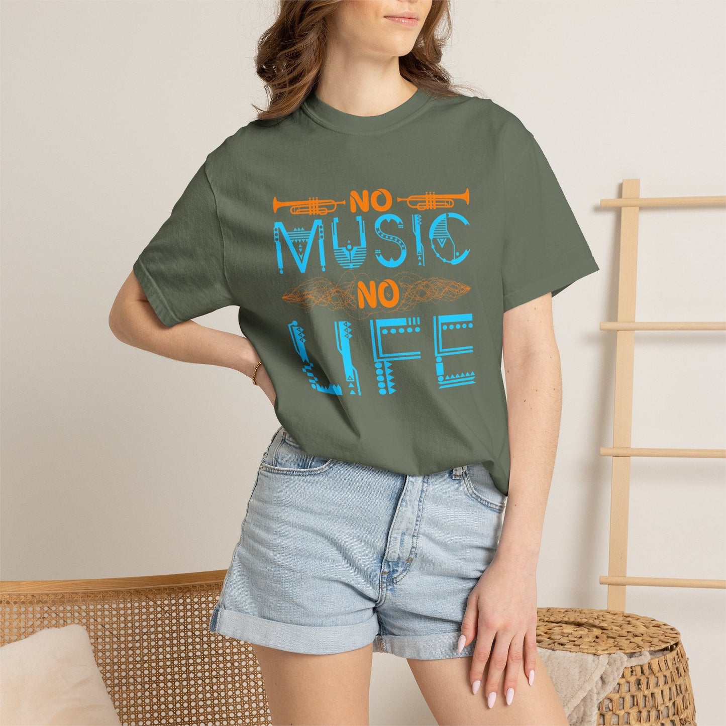 Music Graphic Design Unisex Cotton T-shirt  077