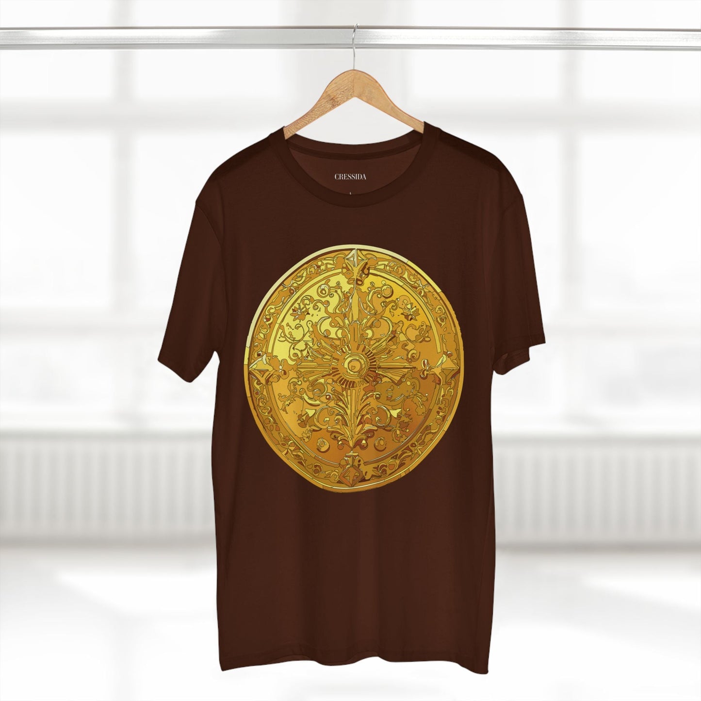 Antique Gold Coin Graphic Design T-Shirt Unisex 100 Cotton With Golden Print Artwork Tee 24
