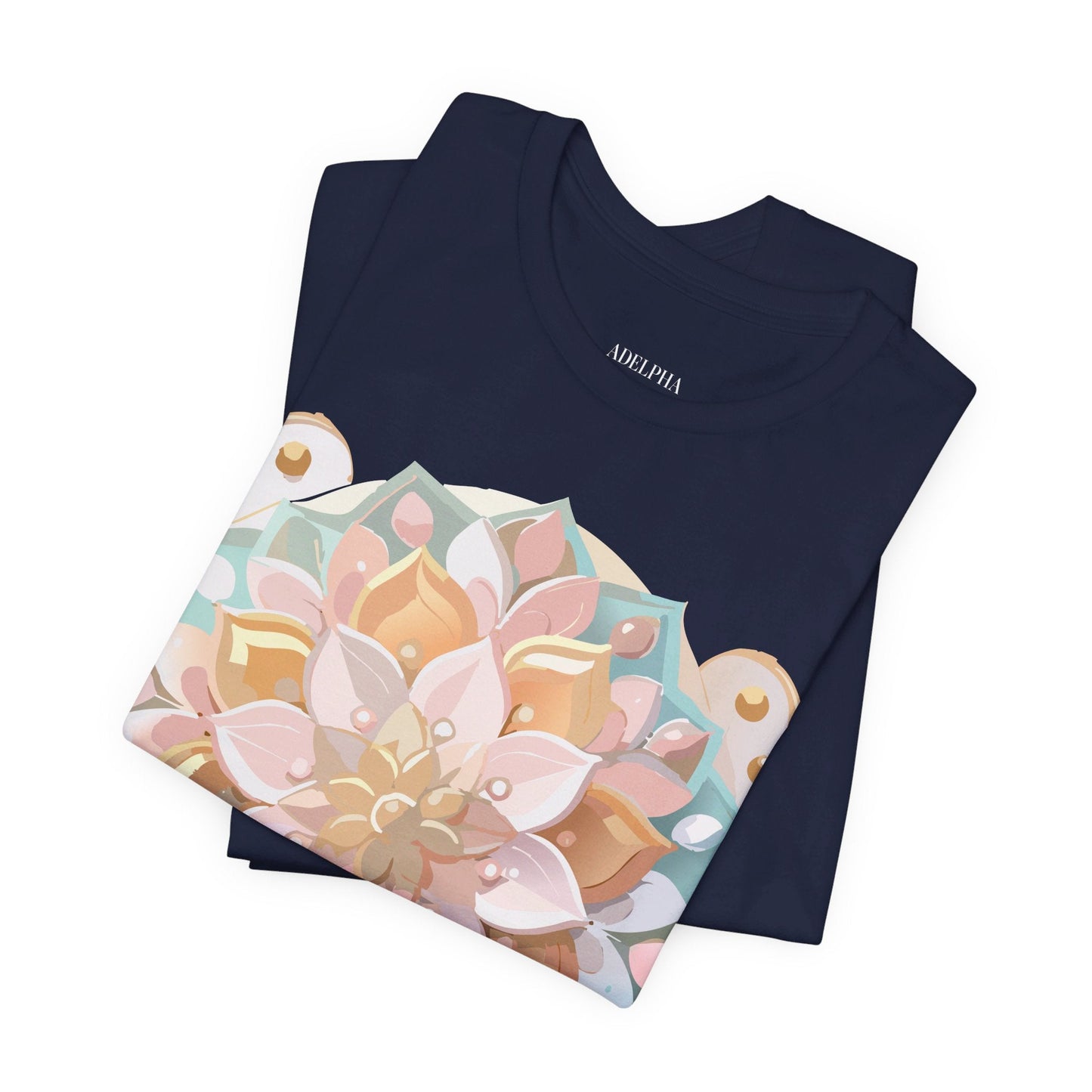 Adelpha Mandala Graphic Tee Unisex Short Sleeve Jersey Shirt Vintage Inspired Artwork