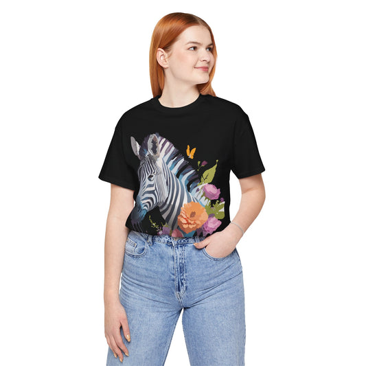 Zebra Graphic Unisex 100 Cotton Vintage Animal Art T-Shirt 6