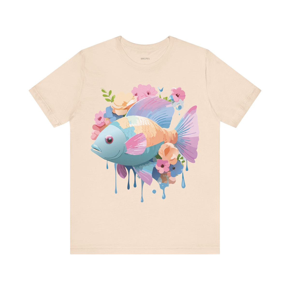 Fish Graphic Design Tee Bella+Canvas Unisex 100 Cotton Tee Shirt a106