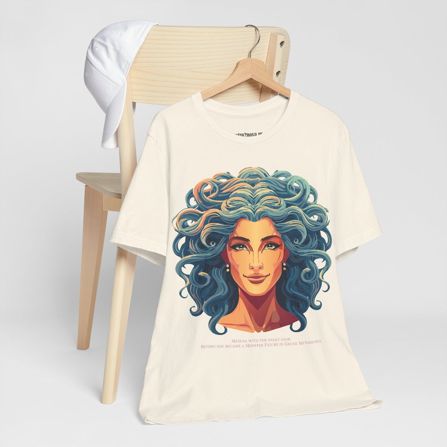Medusa Goddess Shirt Unisex Graphic Tee by Retro2Nova Vintage Style Cotton Short Sleeve