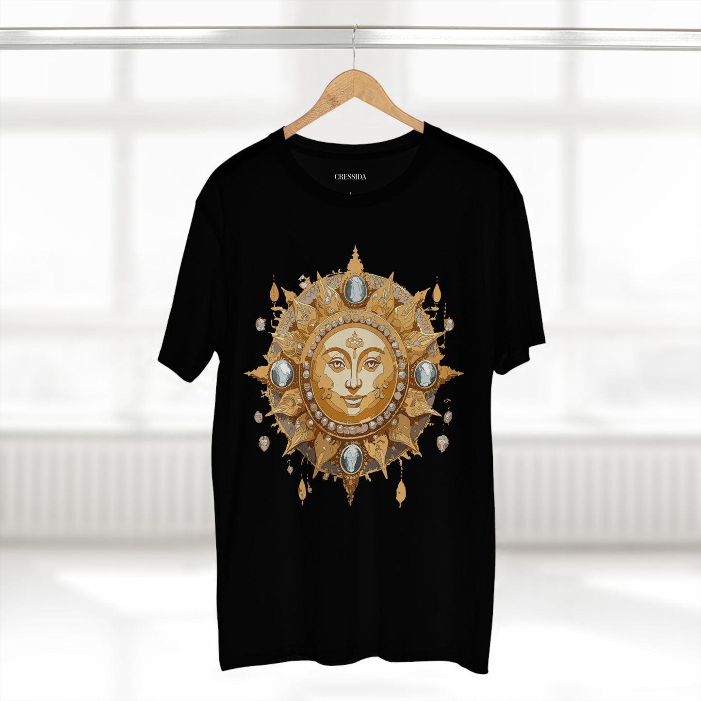 Gold Sun Graphic Unisex 100 Cotton T-Shirt with Golden Art Design 8