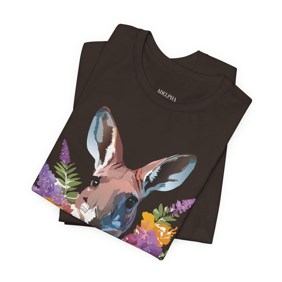 Kangaroo Graphic Unisex Cotton Bella+Canvas Tee with Art Animal Design e37
