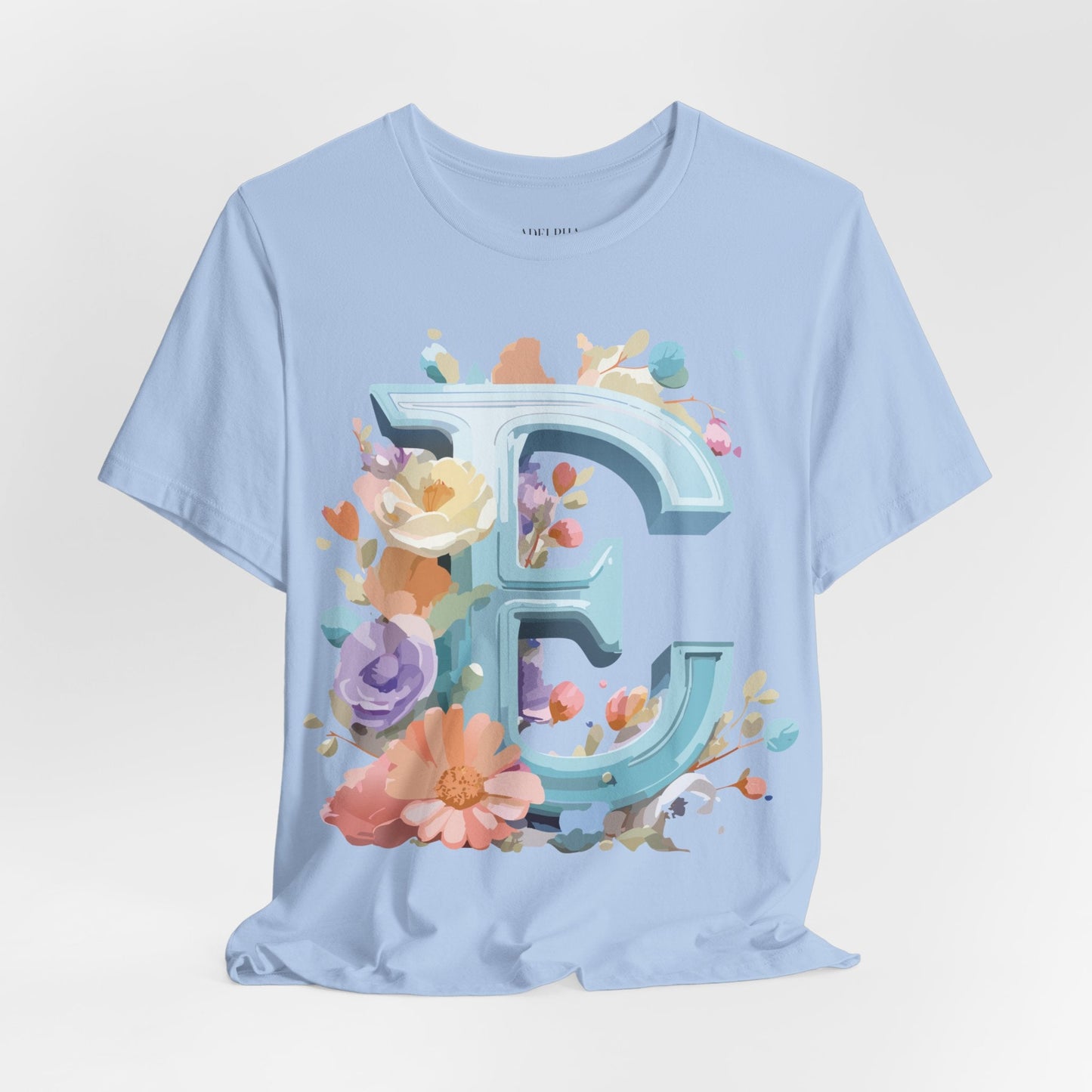 Unisex Letter E  Graphic Tee Featuring Vintage Inspired Artwork Collection
