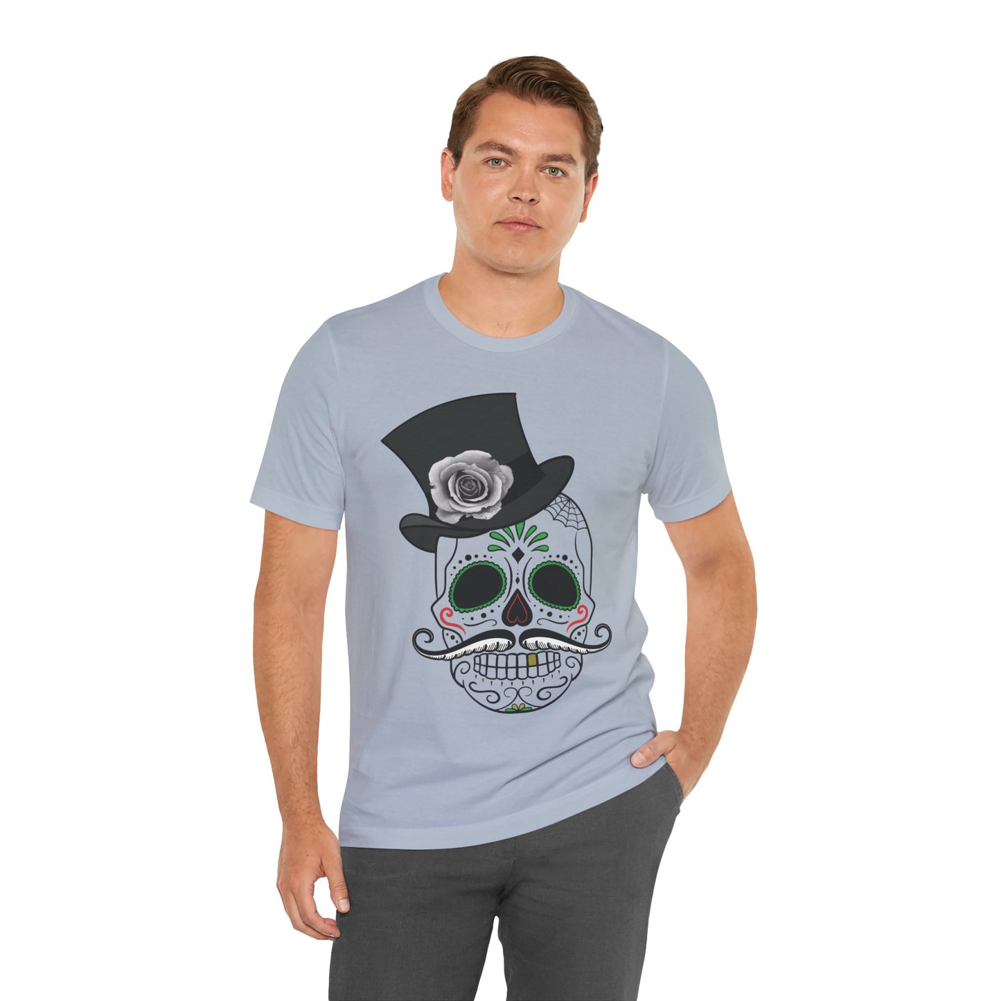 Unisex-T-Shirt aus Baumwolle mit Totenkopf