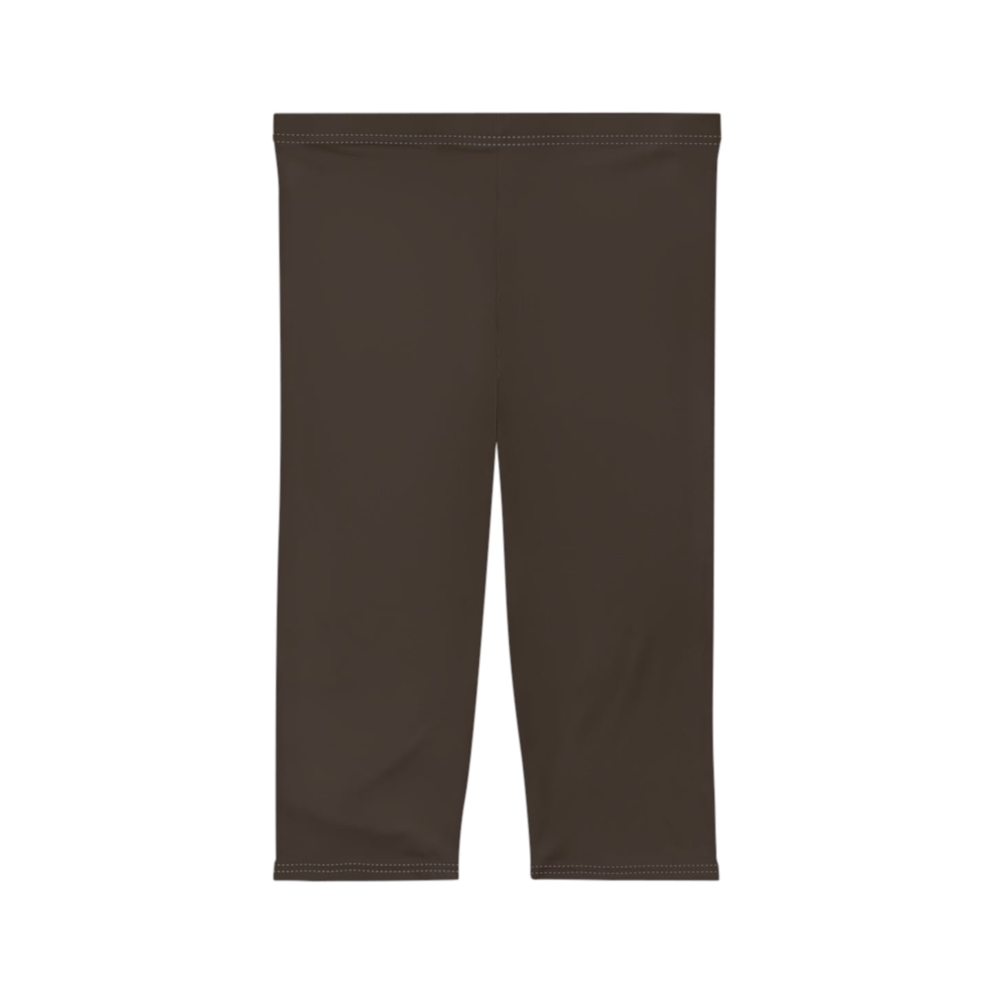 Taupe Color Women's Brushed Suede Poly Span Casual Capri Leggings XS-2XL