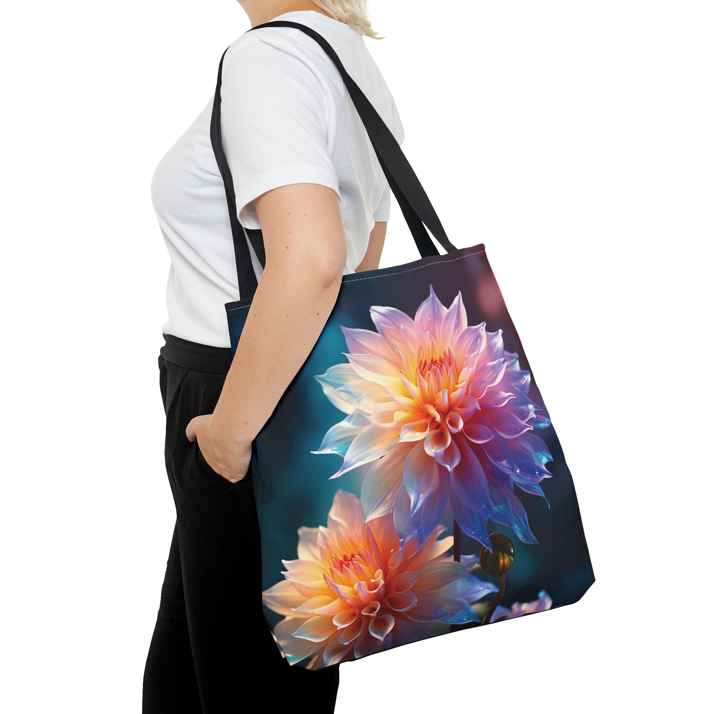 Canvas Bag with Floral Prints