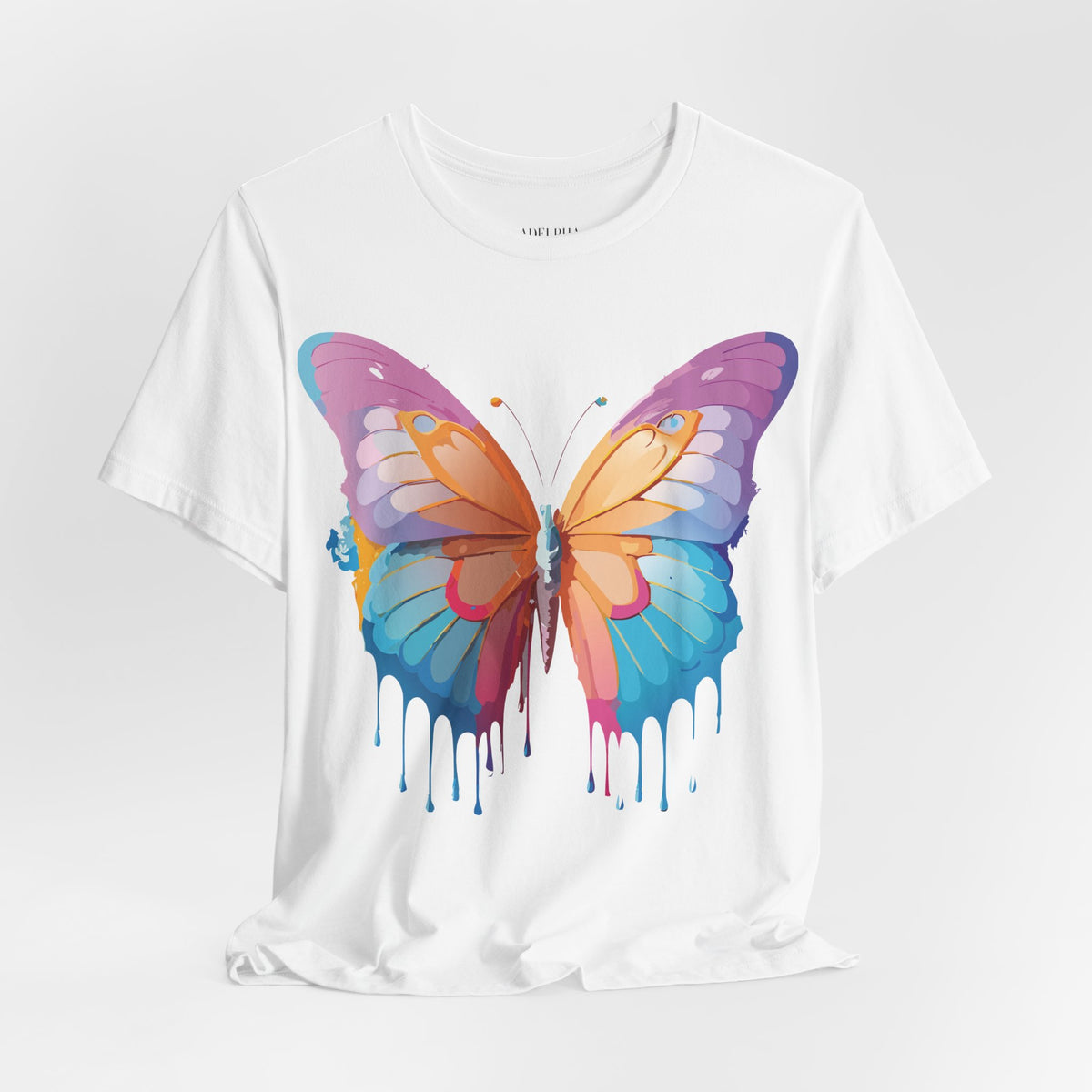 Butterfly Graphic Unisex Cotton Bella+Canvas Tee with Art Design n98