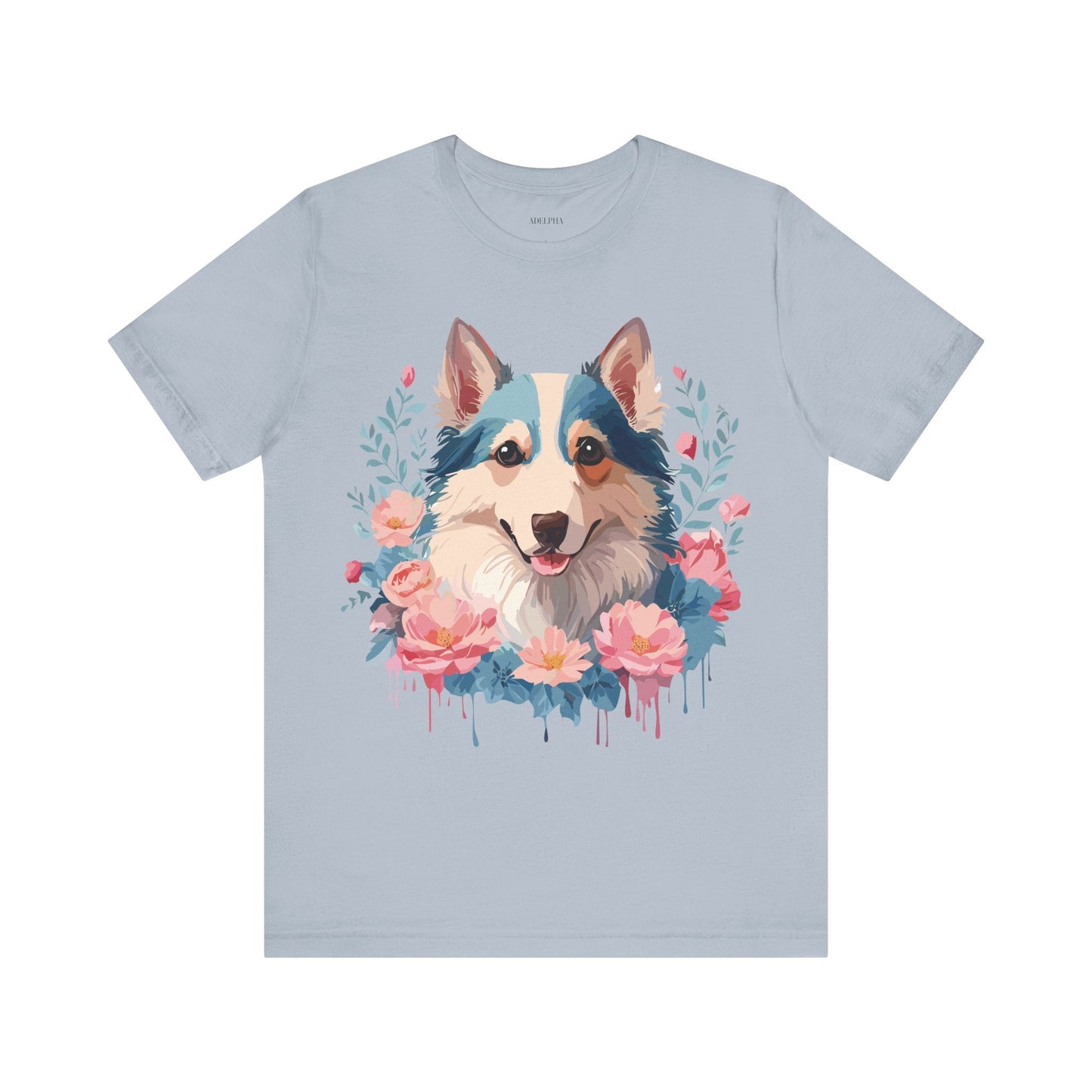 Unisex Graphic Dog Shirt Vintage Inspired Tee Art Design By Adelpha Premium Short Sleeve
