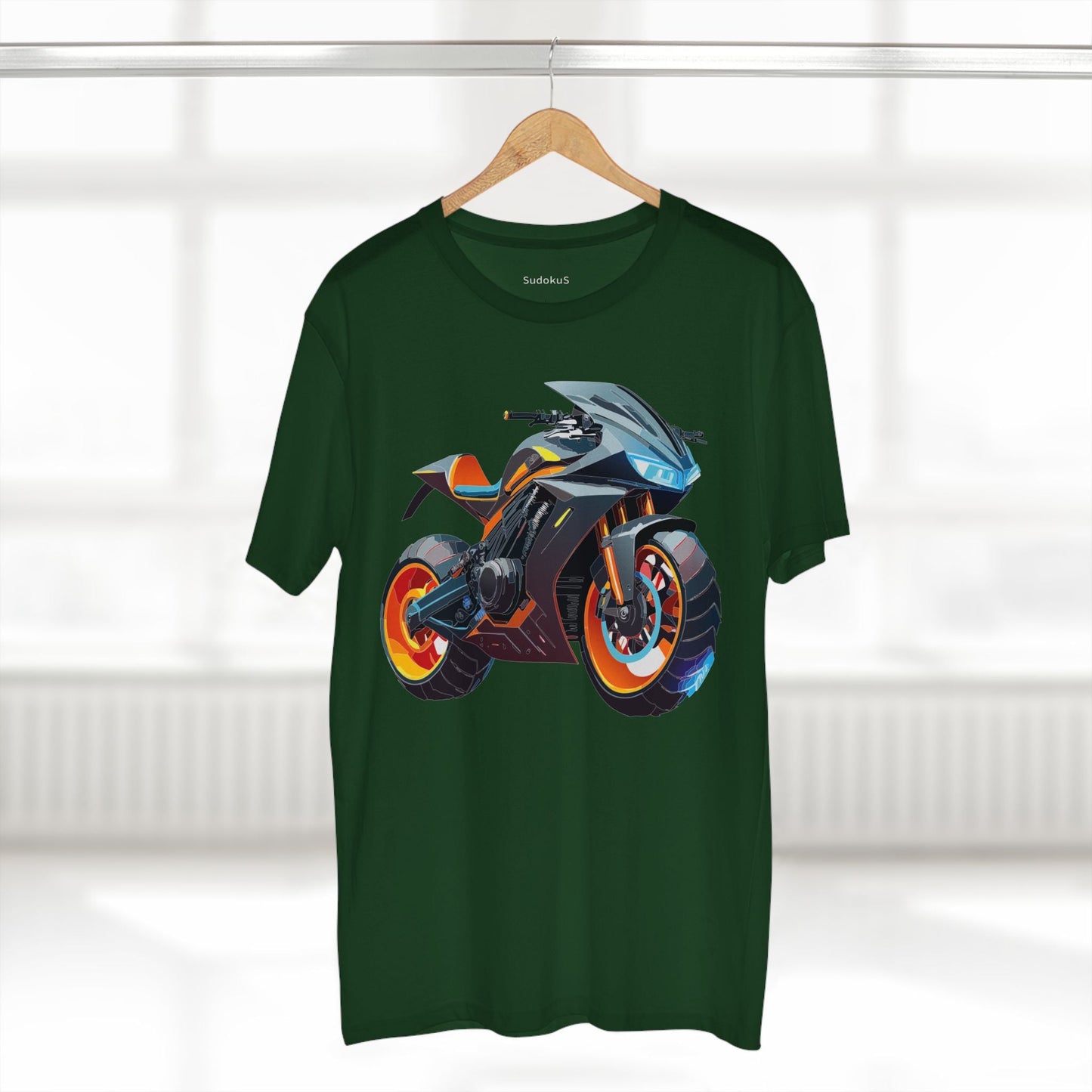 Moto Bike Graphic Unisex 100 Cotton Staple Tee 31