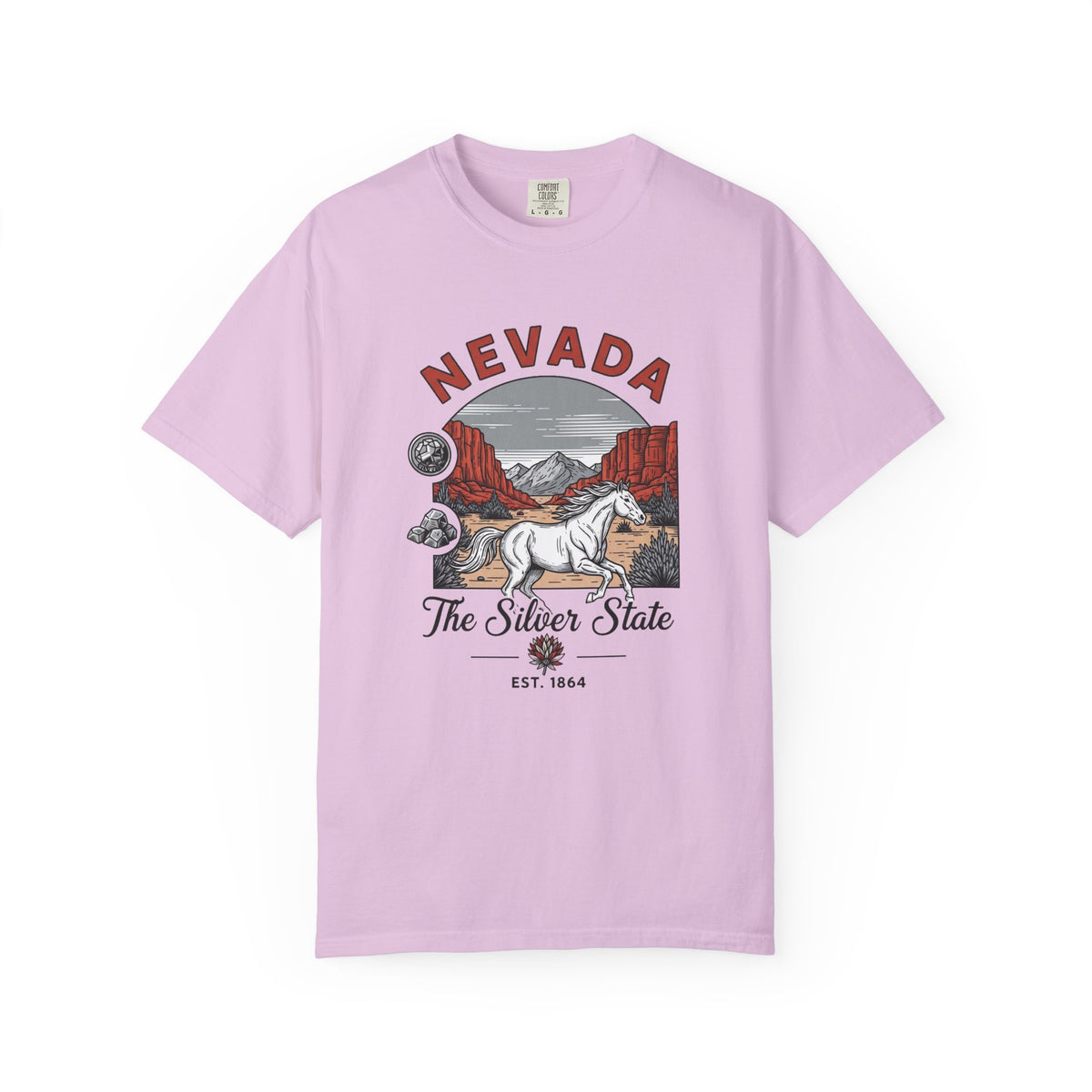 Nevada State Vintage Travel Tourist Graphic Tee Unisex 100 Cotton Comfort Colors T-Shirt
