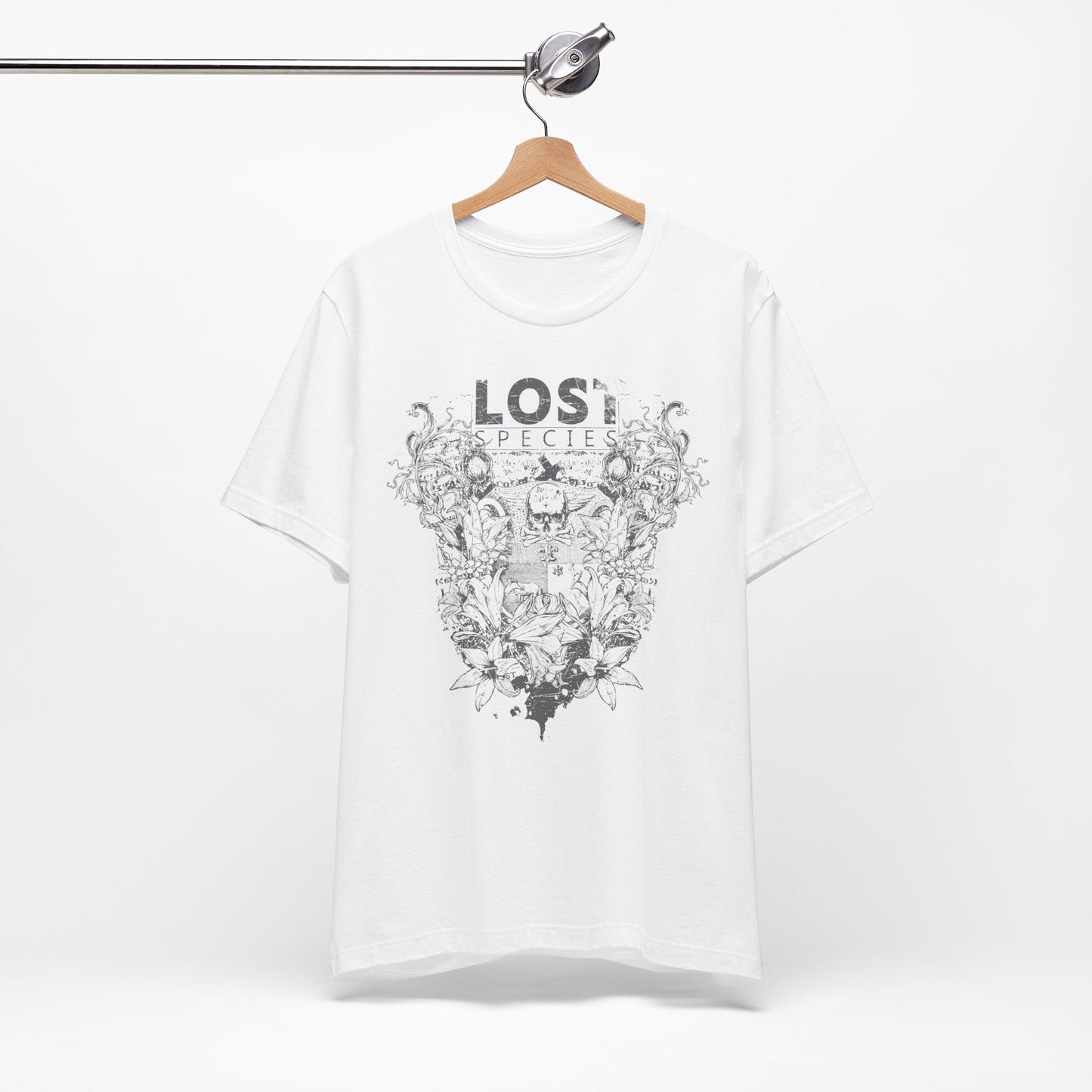 Lost Species Tee Floral Wildlife Illustration Rock Band T-Shirt A-7
