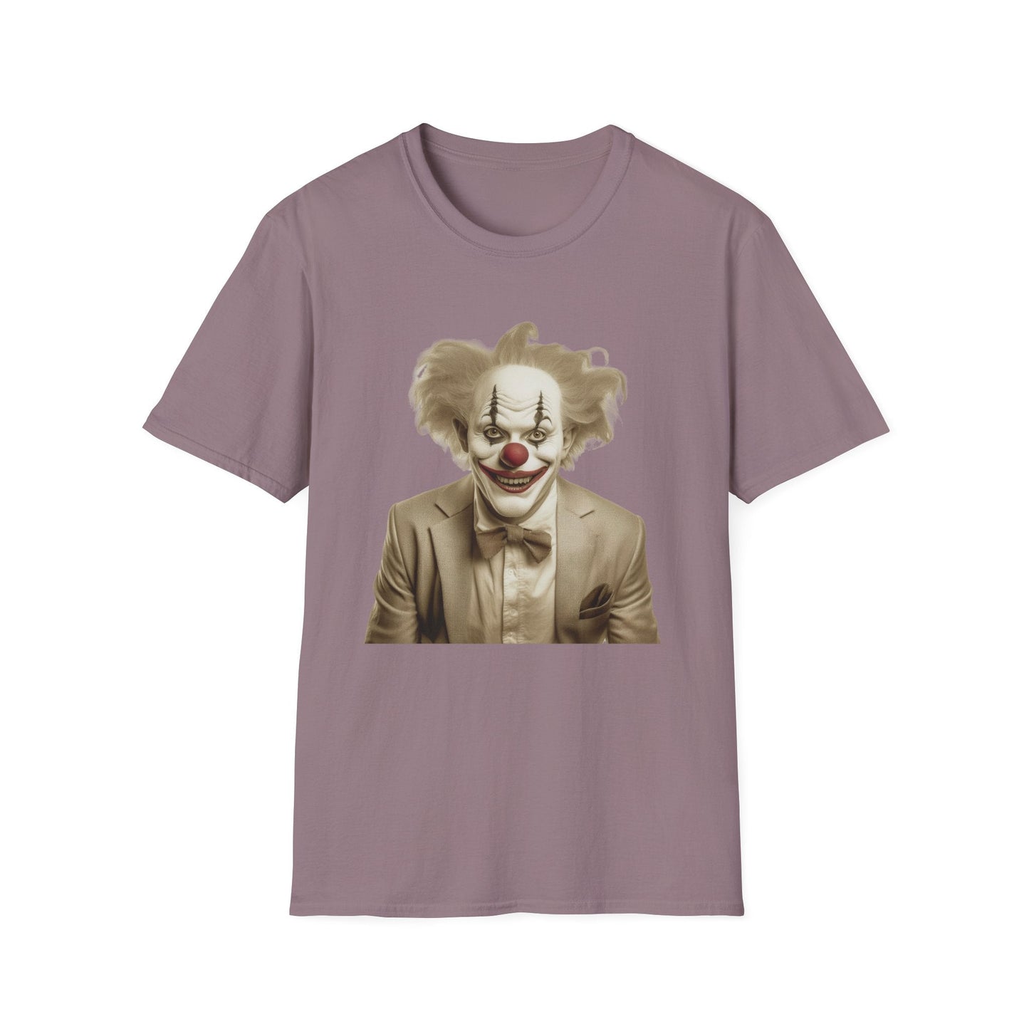 Unisex Clown Shirt Funny Man Circus Tee Softstyle 64000 Cotton Gildan Tee Lightweight Breathable