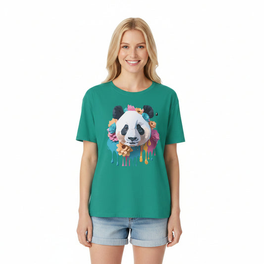 Unisex Panda Shirt Softstyle Cotton Tee For Everyday Wear With Cute Animal Print