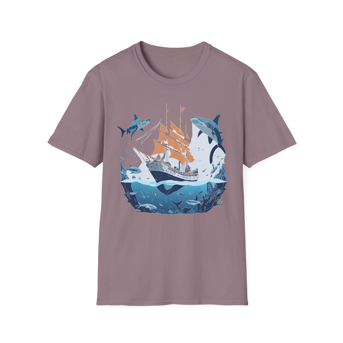 Ocean U boat Graphic Tee Gildan Unisex 100 Cotton Tee Shirt h37