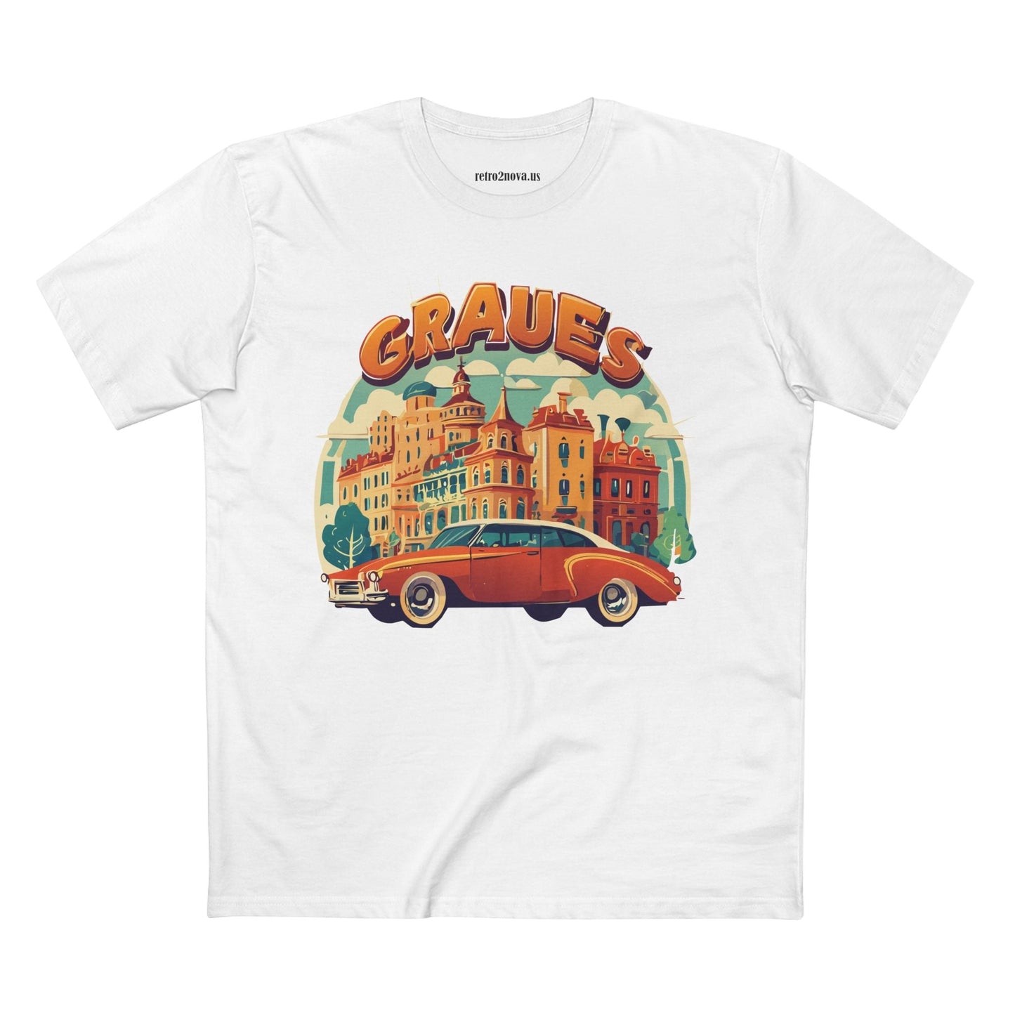 Retro Car Shirts Unisex Premium Cotton Art Tee By Retro2Nova Original Art Design Collection