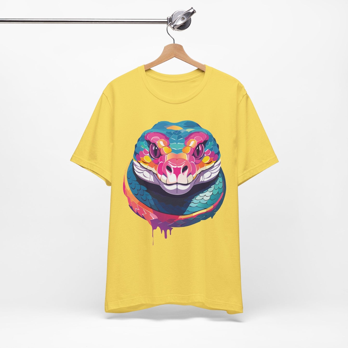 Unisex Animal Tee Shirt With Art Design, Wild Animals Short Sleeve Graphic Tee For Everyday Wear