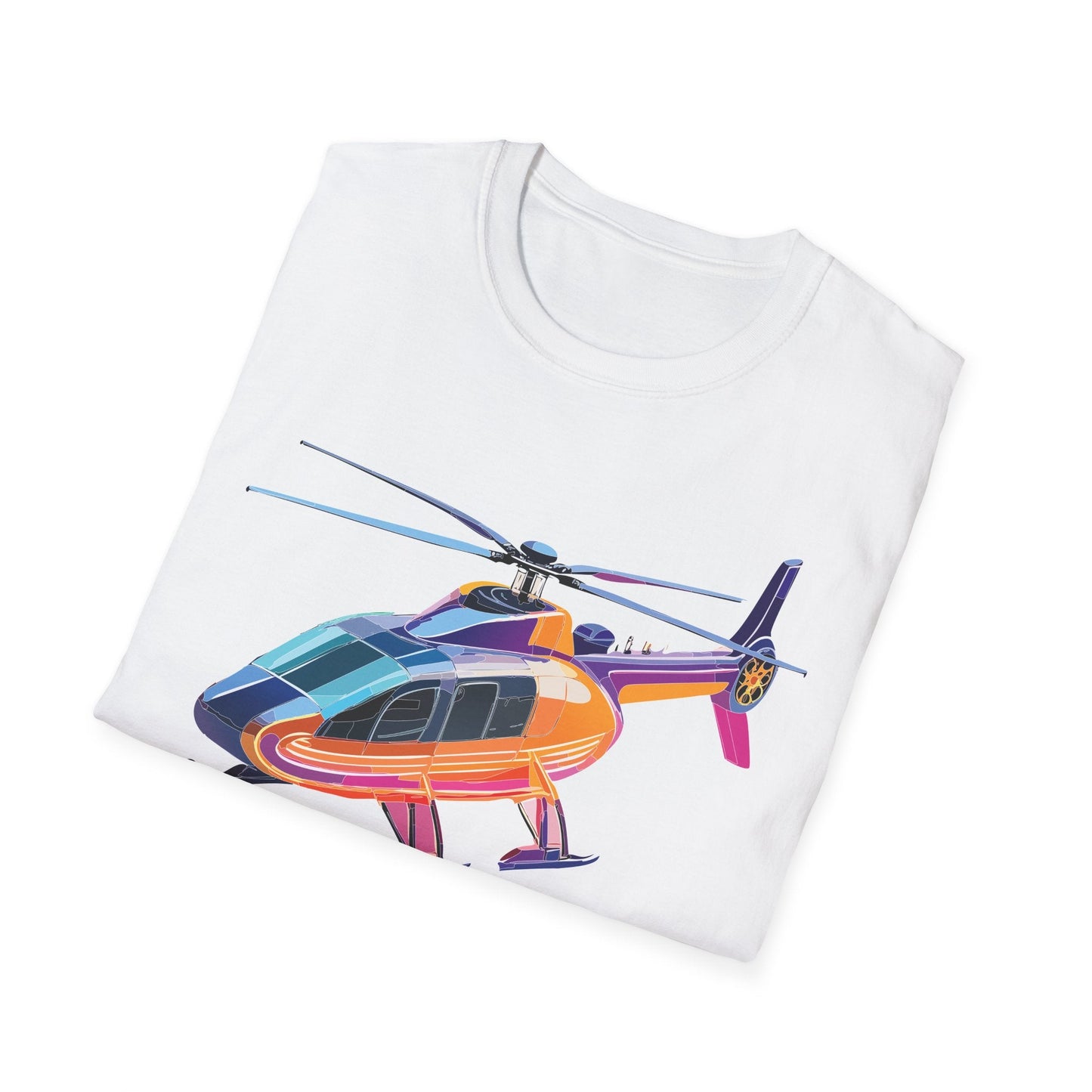 Chopper Helicopter Shirt Unisex Tee Gildan Softstyle 64000 Lightweight 100 Percent Cotton