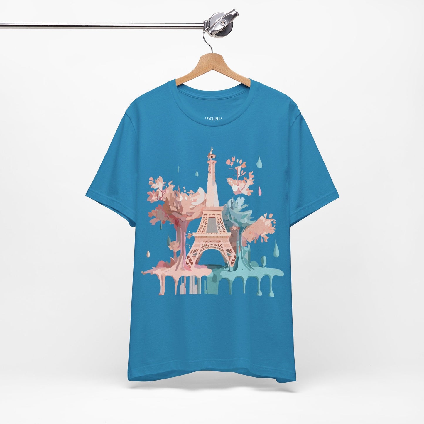 Unisex Paris Graphic Tee By Adelpha Vintage Inspired Tourist Shirt Short Sleeve Collection