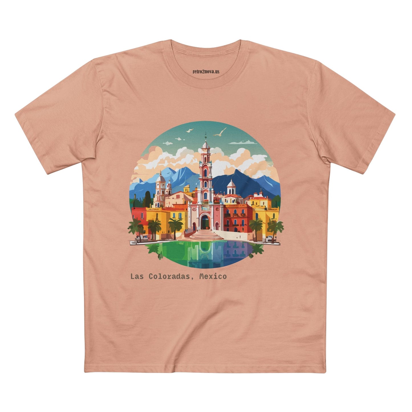 Travel Shirt for Mexico Tourists Unisex Premium Cotton Art Tee by Retro2Nova Original Art Design