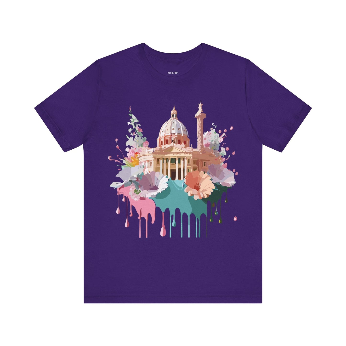Tourist Shirt Rome Graphic Tee Unisex Jersey Short Sleeve Art Design By Adelpha Artwork