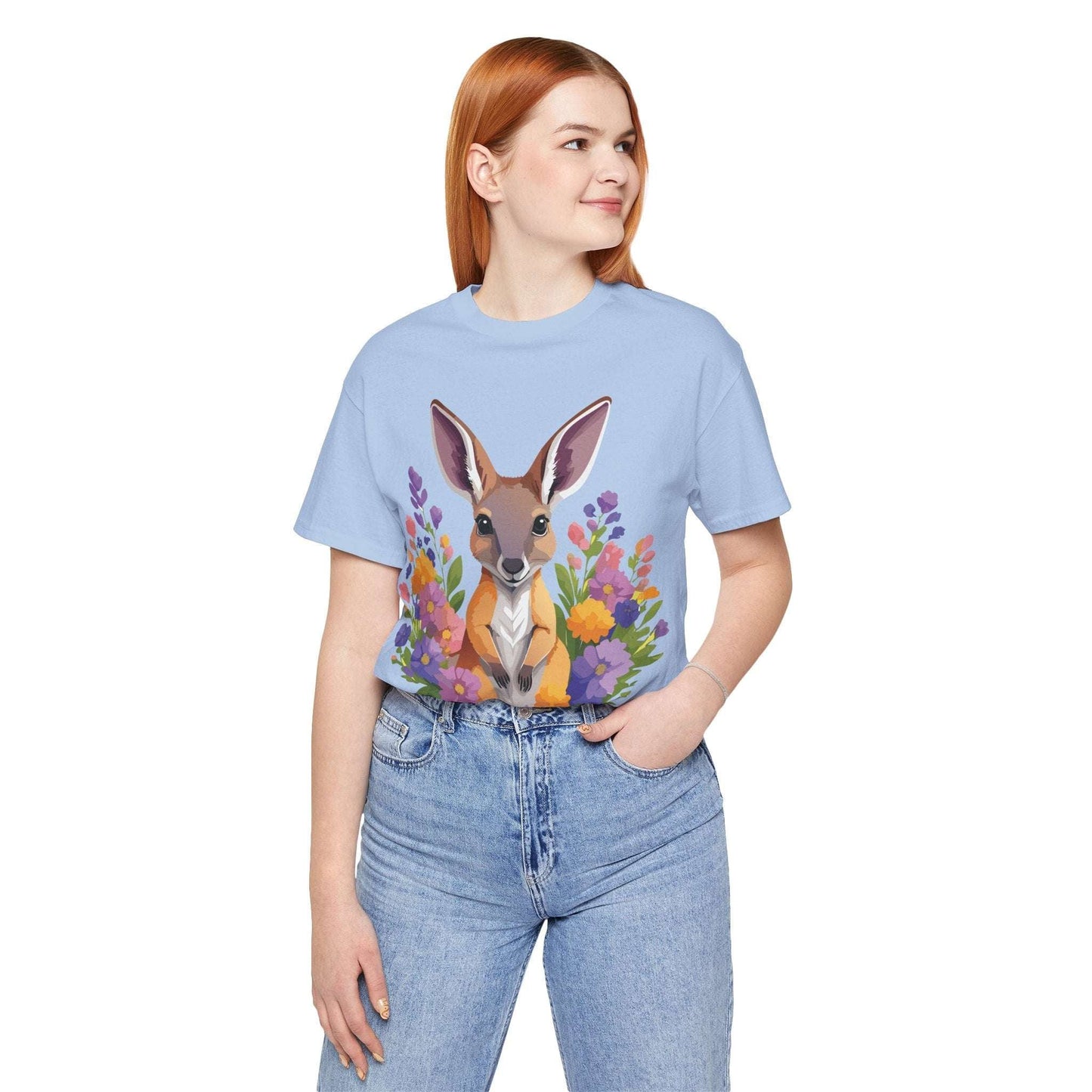 Kangaroo Graphic Unisex 100 Cotton Vintage Animal Artwork Tee 2