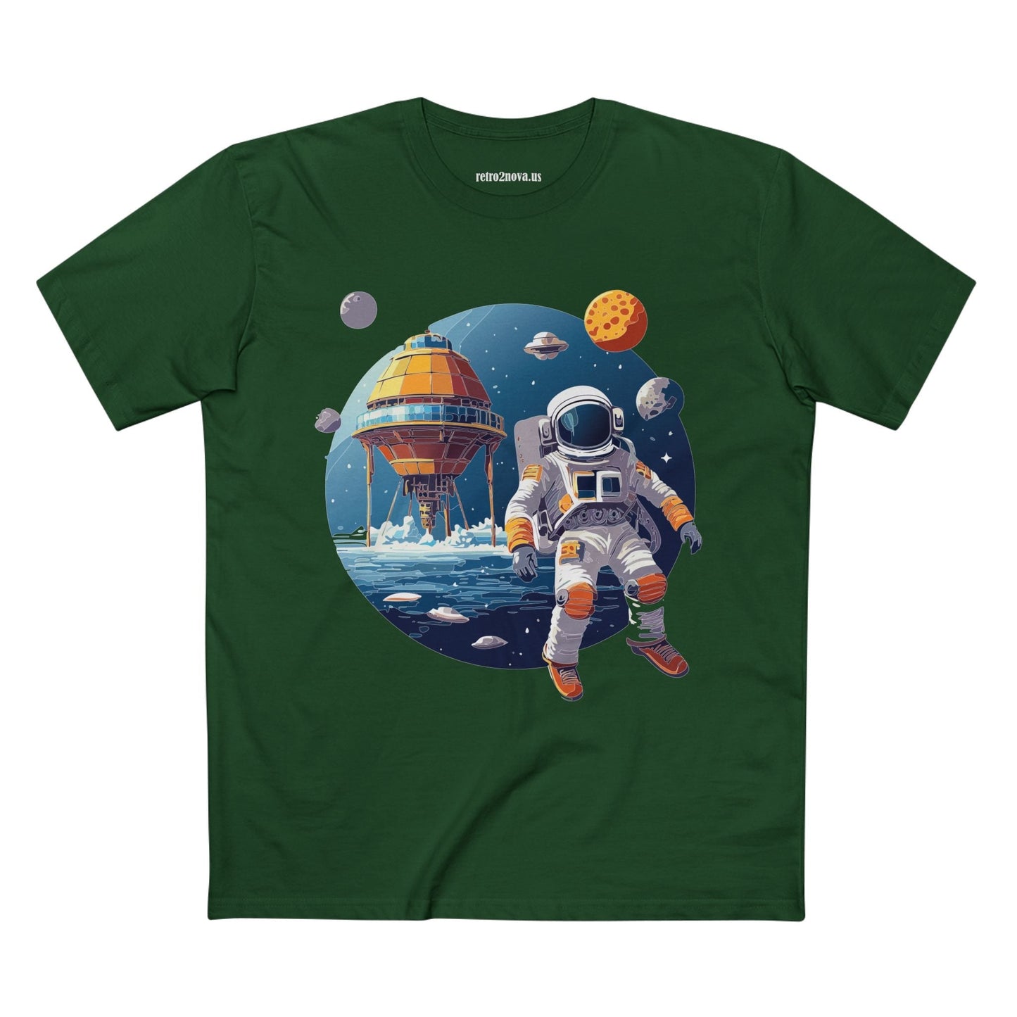 Cosmos Astronaut Shirt CS 38 Unisex Premium Cotton Tee With Original Art Design Retro2Nova