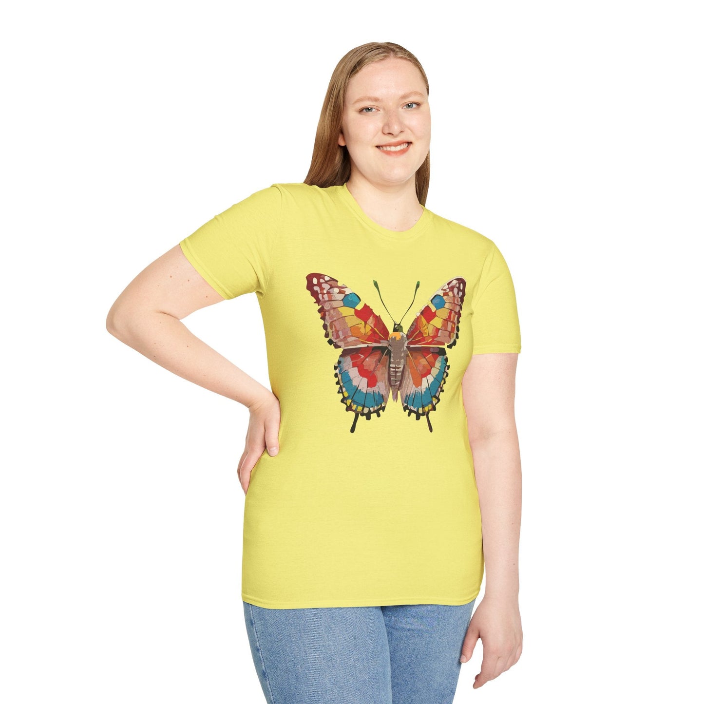 Butterfly Shirt Unisex Monarch Tee Softstyle 100 Percent Ring Spun Cotton Quality Gildan 64000