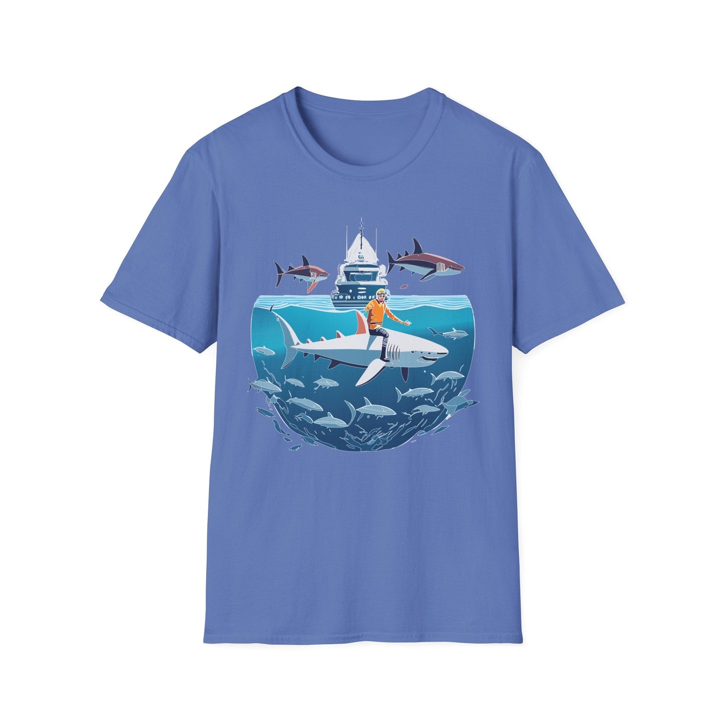 Ocean Tee Shirt Unisex Softstyle Gildan 64000 Cotton T Shirt Lightweight Casual Tee