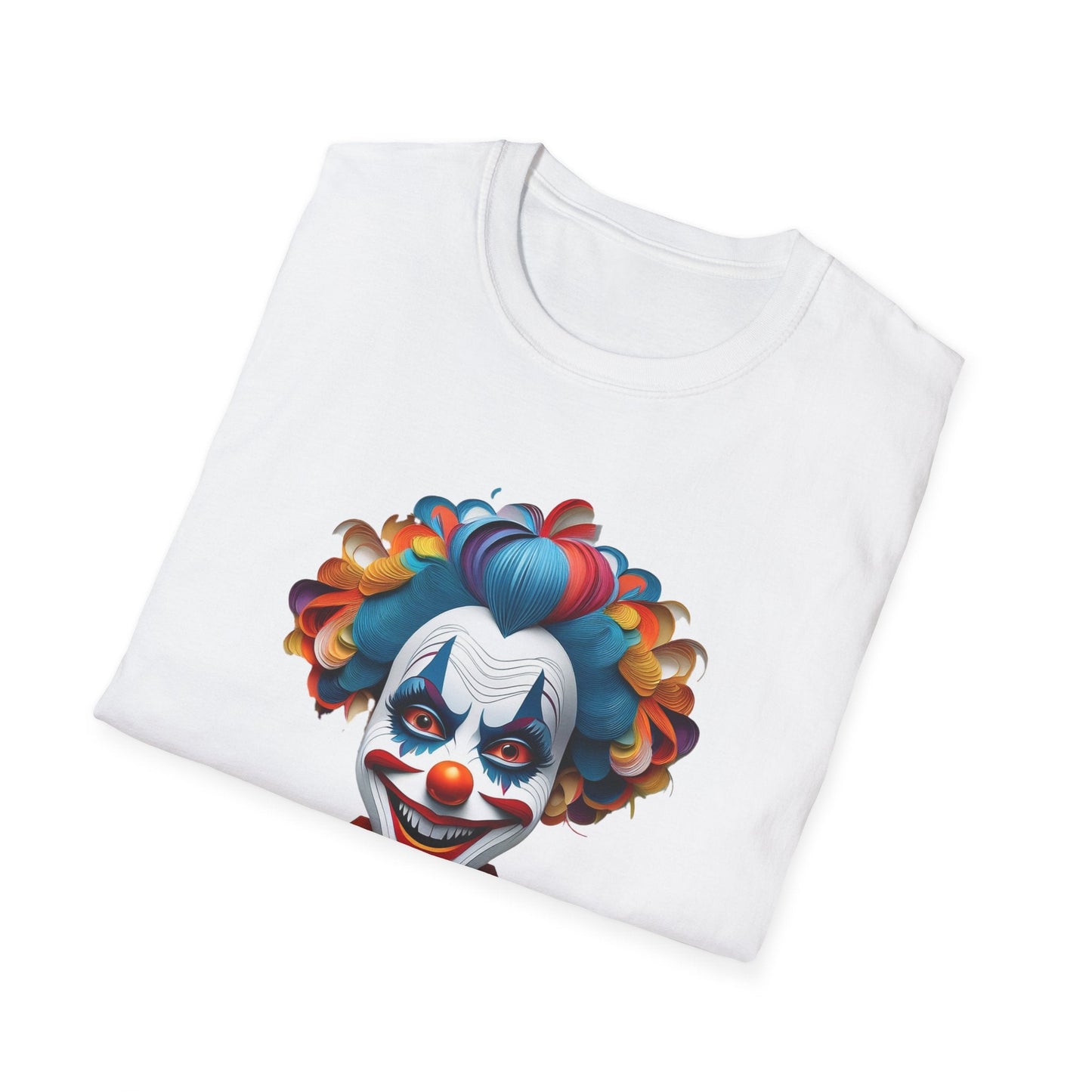 Clown Shirt Unisex T Shirt Short Sleeve Funny Man Circus Tee Gildan Softstyle 64000