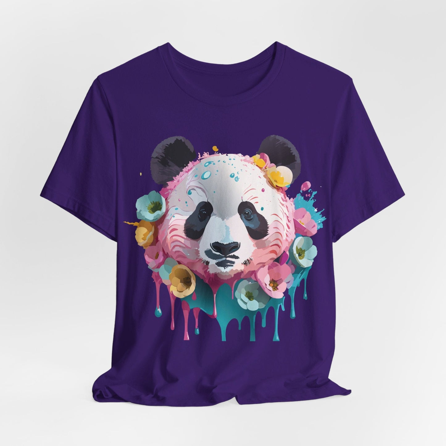 Panda Graphic Unisex 100 Cotton Vintage Art with Animal T-Shirt 5