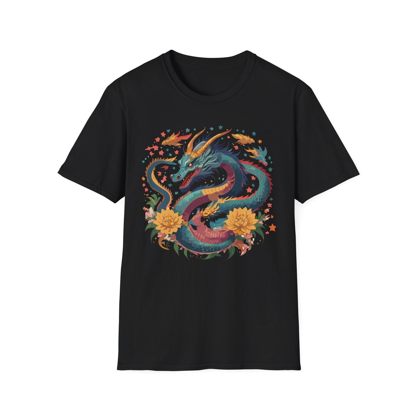 Dragon Graphic Unisex 100 Cotton Tee with Animal Artwork Design 7