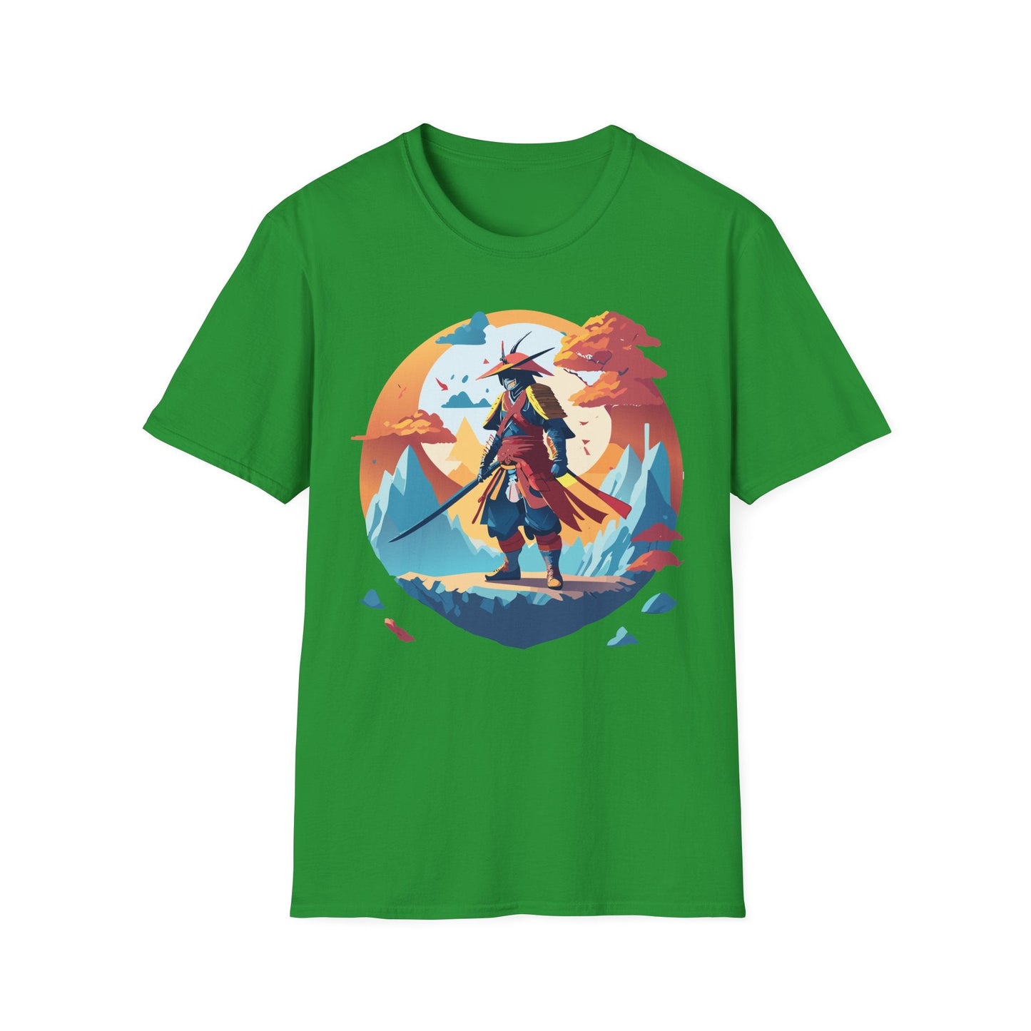 Samurai Shirt Unisex Tee Gildan Softstyle 64000 100 Percent Ring Spun Cotton Lightweight