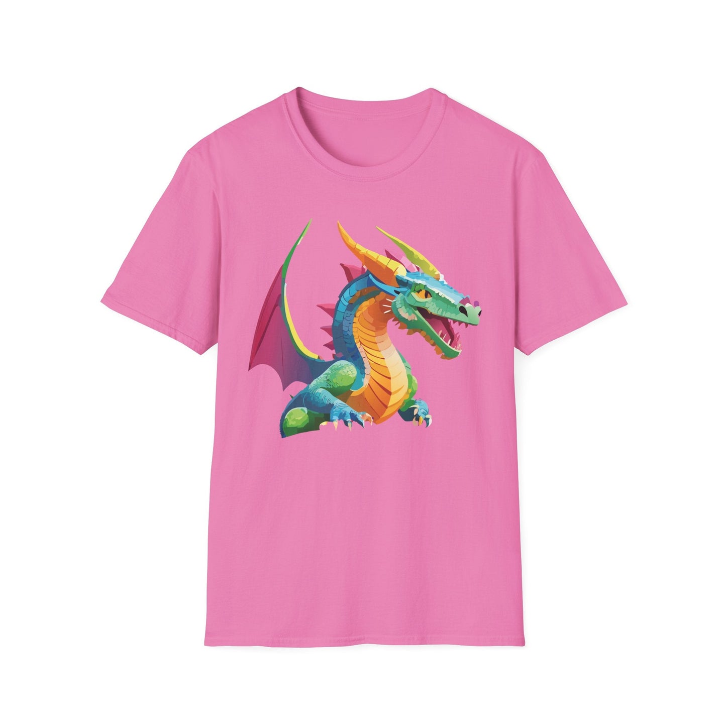 Unisex Dragon Graphic Tee Softstyle Short Sleeve T Shirt Made From Ring Spun Cotton