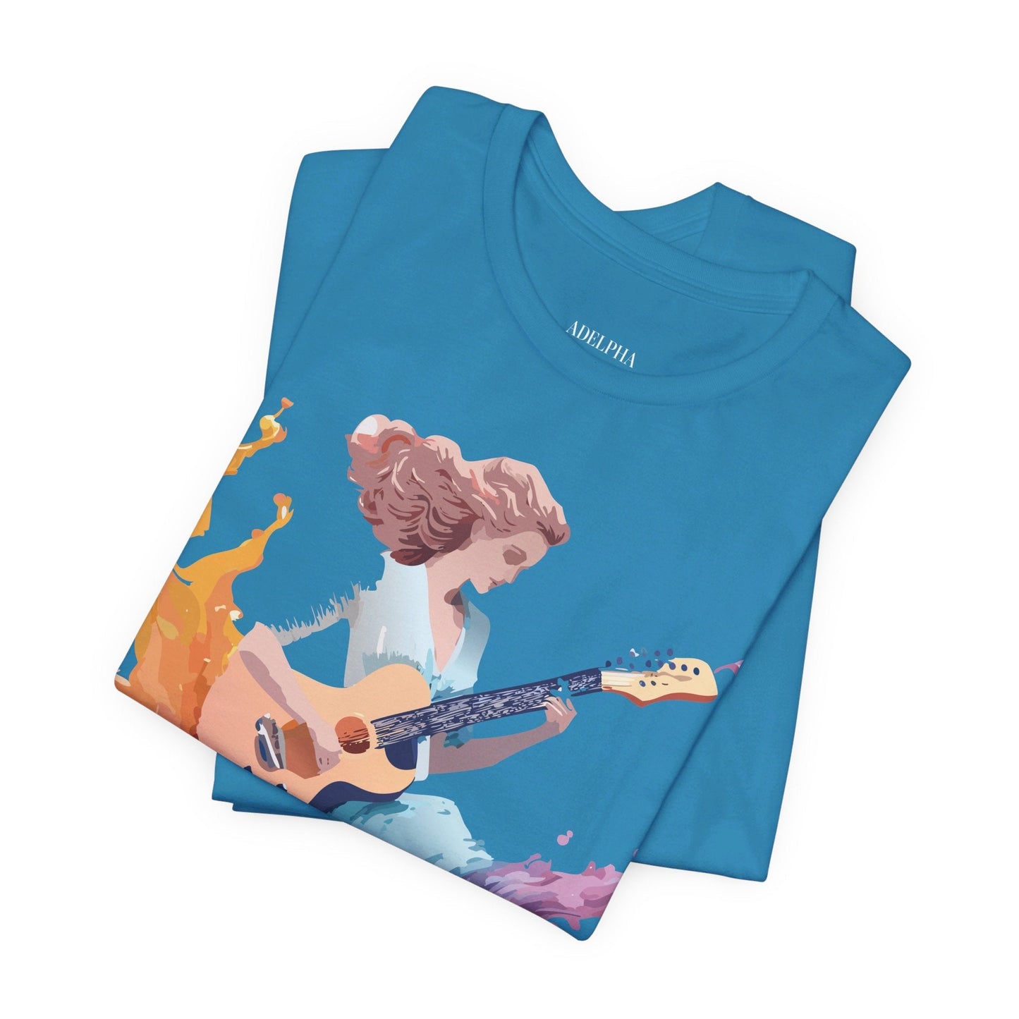 Adelpha Music Graphic Tee Unisex Vintage Inspired Art Design Short Sleeve T Shirt
