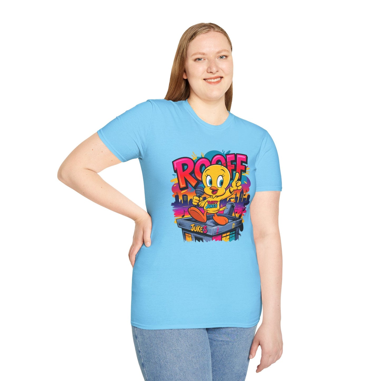 Unisex Cartoon T Shirt With Animation Funny Animals Tee Softstyle Gildan 64000 Cotton