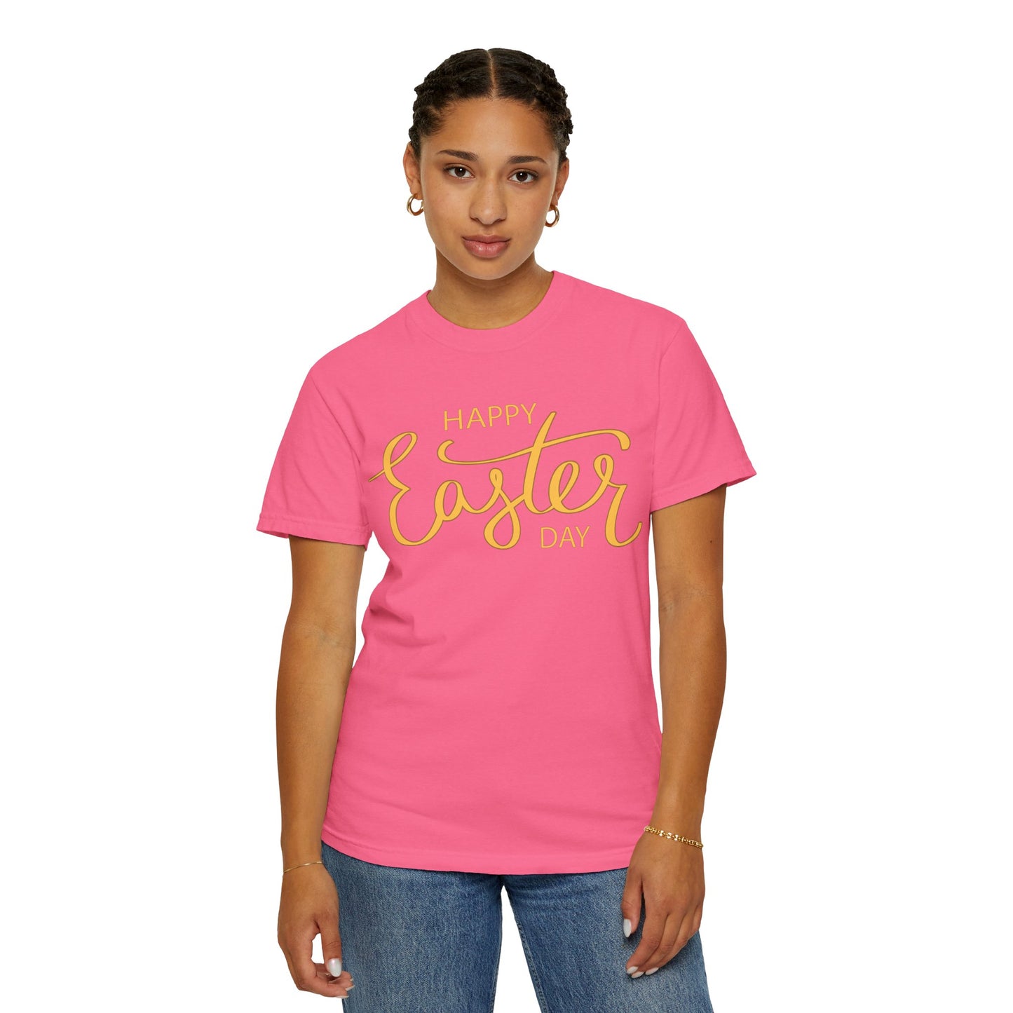 Happy Easter Day T-Shirt, Tee Shirt with Easter Signature, T Shirt with Easter Prints, Tee Shirt with Easter Design