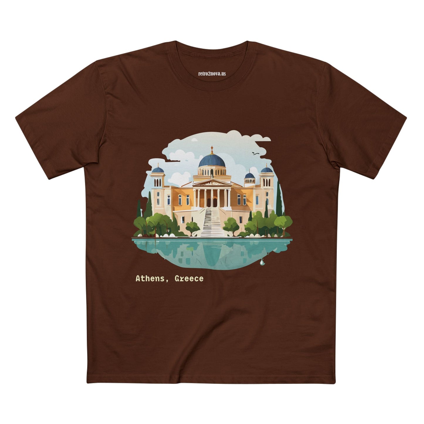 Greece Travel Shirt Unisex Tourist Tee Premium Cotton With Original Art Design Retro2Nova