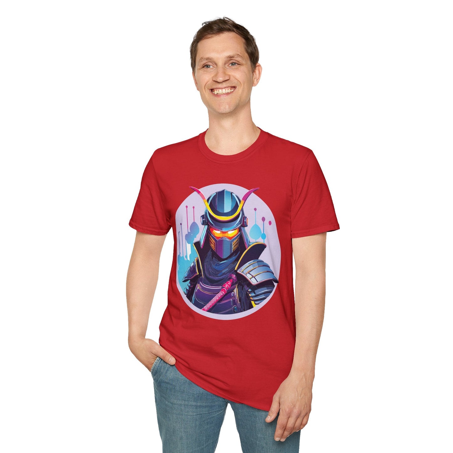 Unisex Samurai Shirt Gildan Softstyle Tee Hundred Percent Ring Spun Cotton Comfort