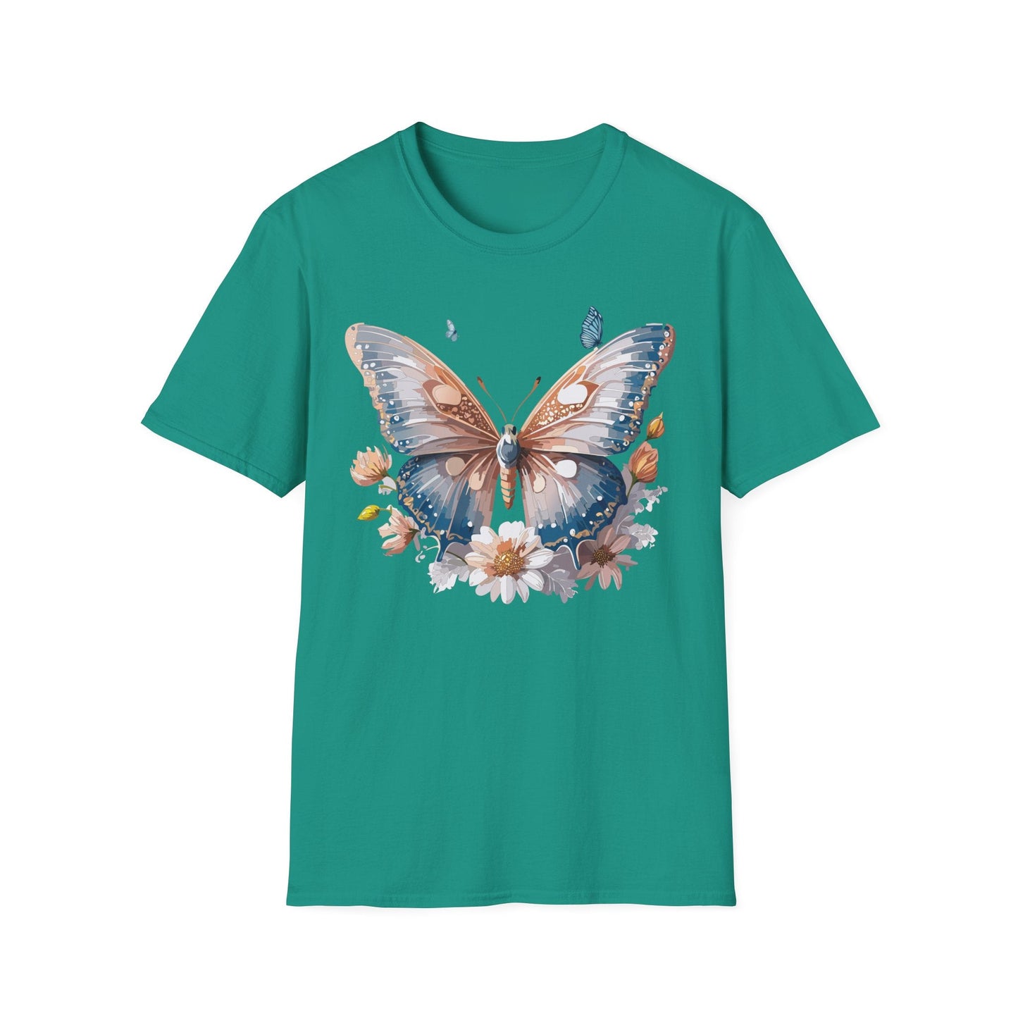 Butterfly Shirt Unisex Monarch Design Gildan 64000 Ring Spun Cotton Softstyle Tee For Comfort