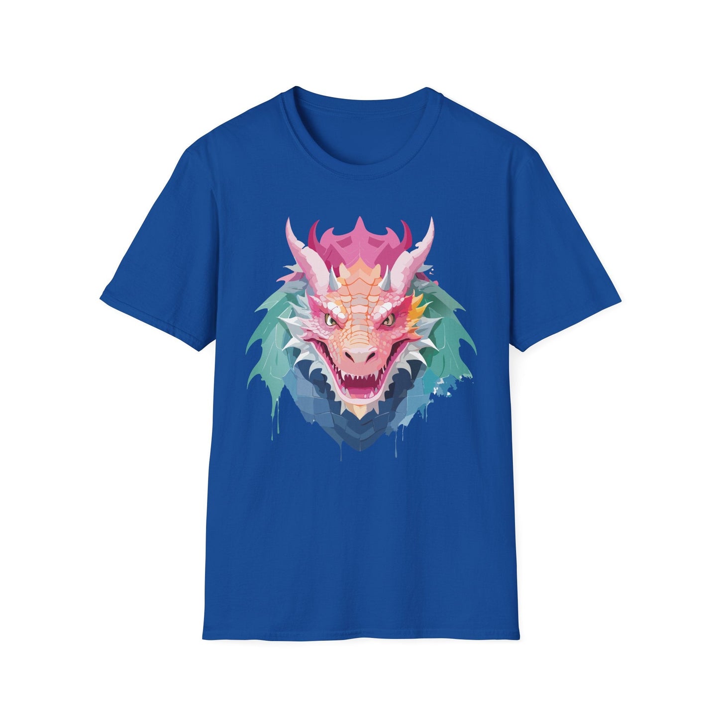 Dragon T Shirt Unisex Softstyle Cotton Tee With Animal Art Design Graphic Print Artwork