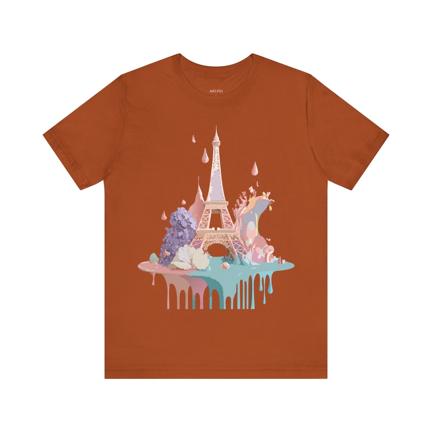 Paris Graphic Tee Unisex Short Sleeve Shirt With Vintage Inspired Adelpha Artwork