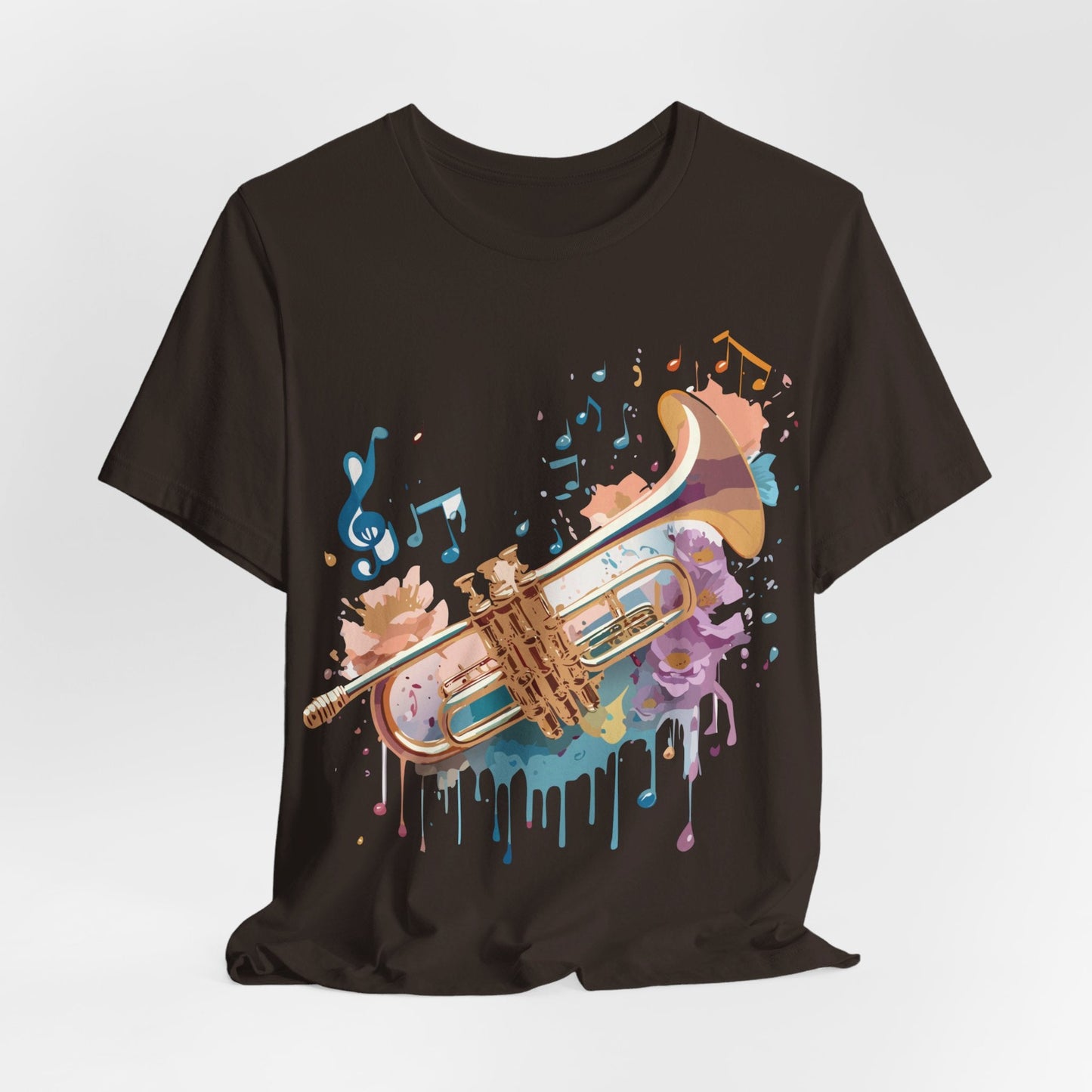 Music Graphic Unisex 100 Cotton Vintage Art with Musical Elements Tee 132