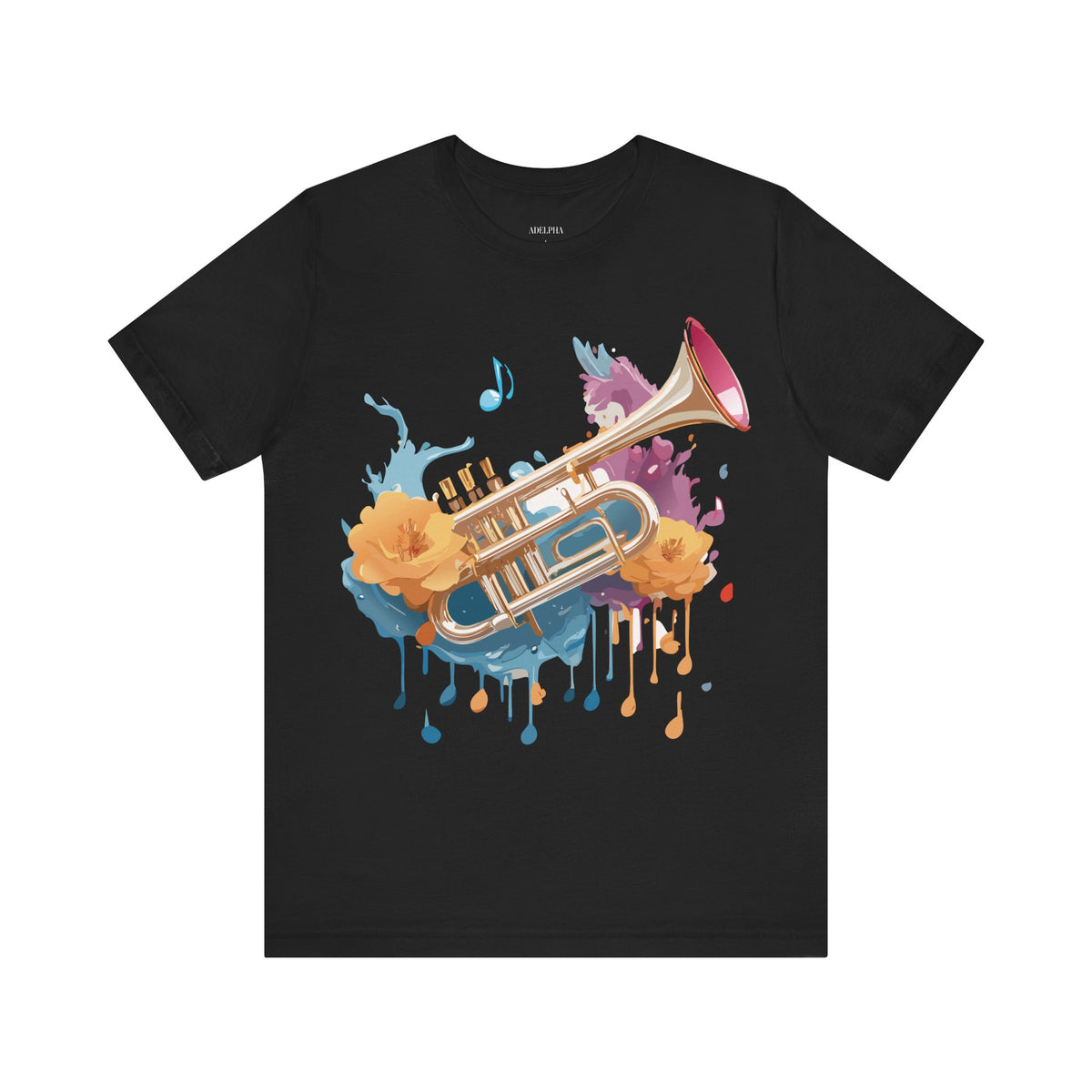 Music Graphic Unisex Cotton Bella+Canvas Tee with Art Design m113