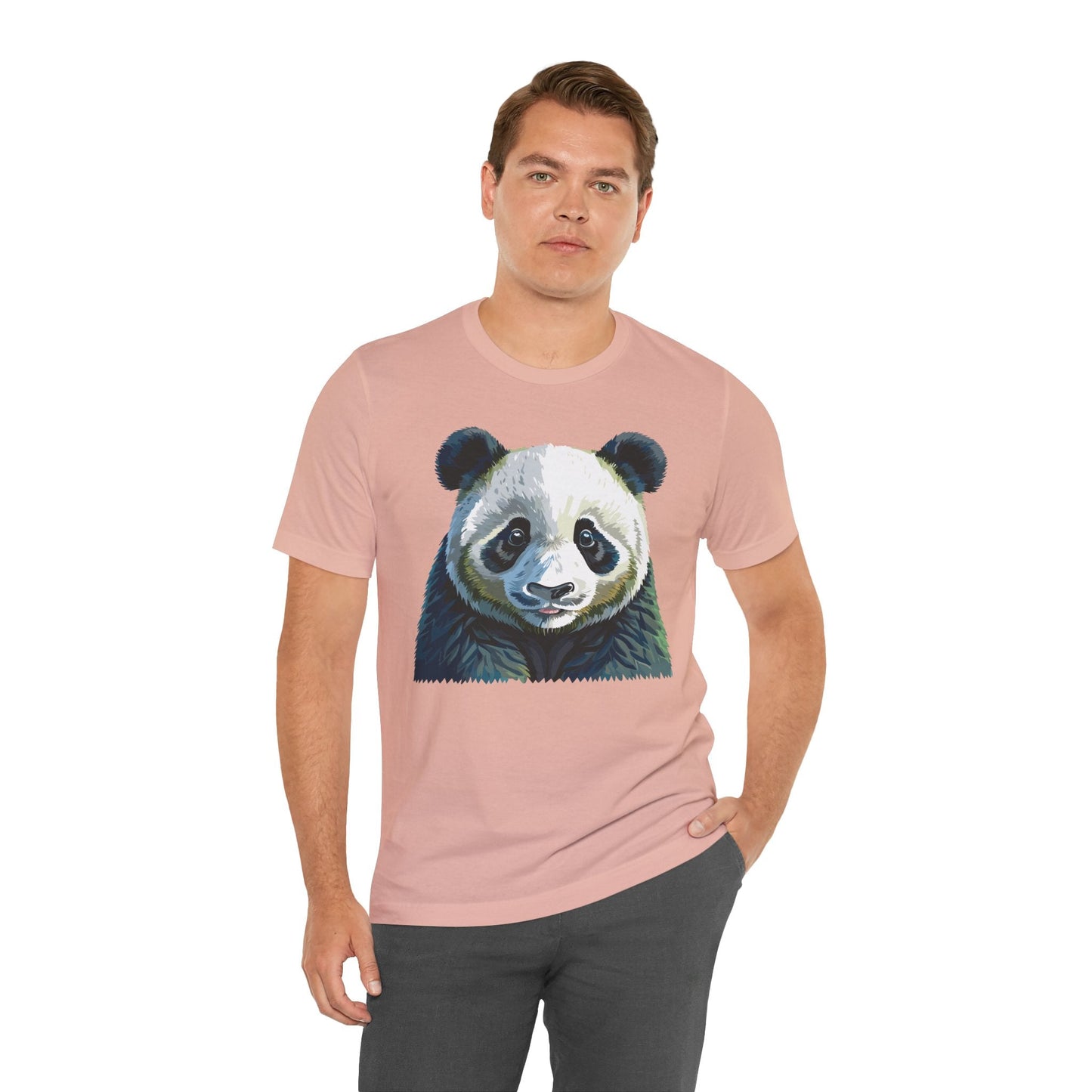 Unisex Animal Graphic Tee Shirt With Wild Animals Art Design Gildan Softstyle 64000