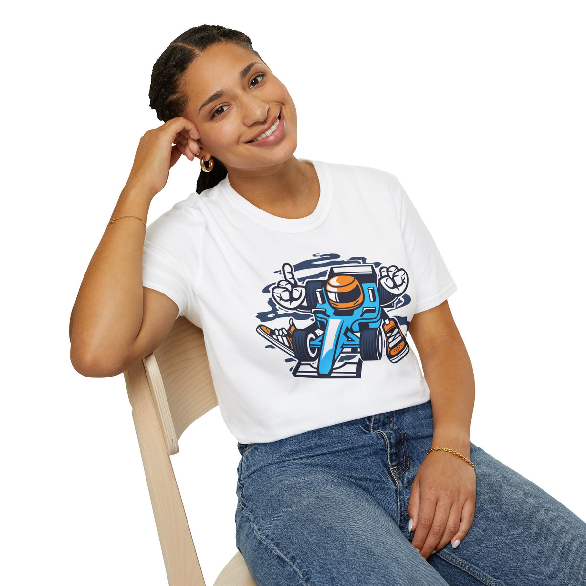 Unisex Cotton T-Shirt with Cartoon Graphic Design