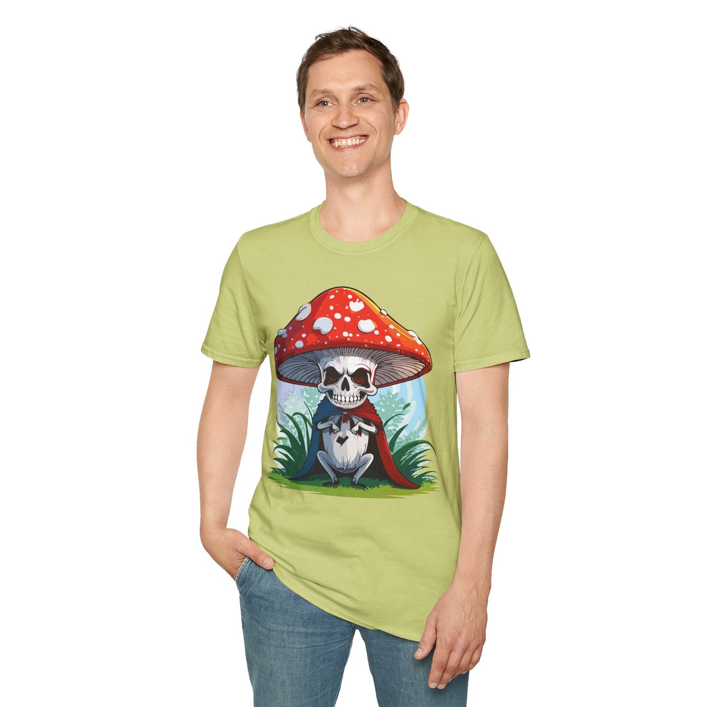 Mashroom Tee Shirt Unisex Gildan Softstyle Short Sleeve Cotton Tee With Funny Mashroom Graphic