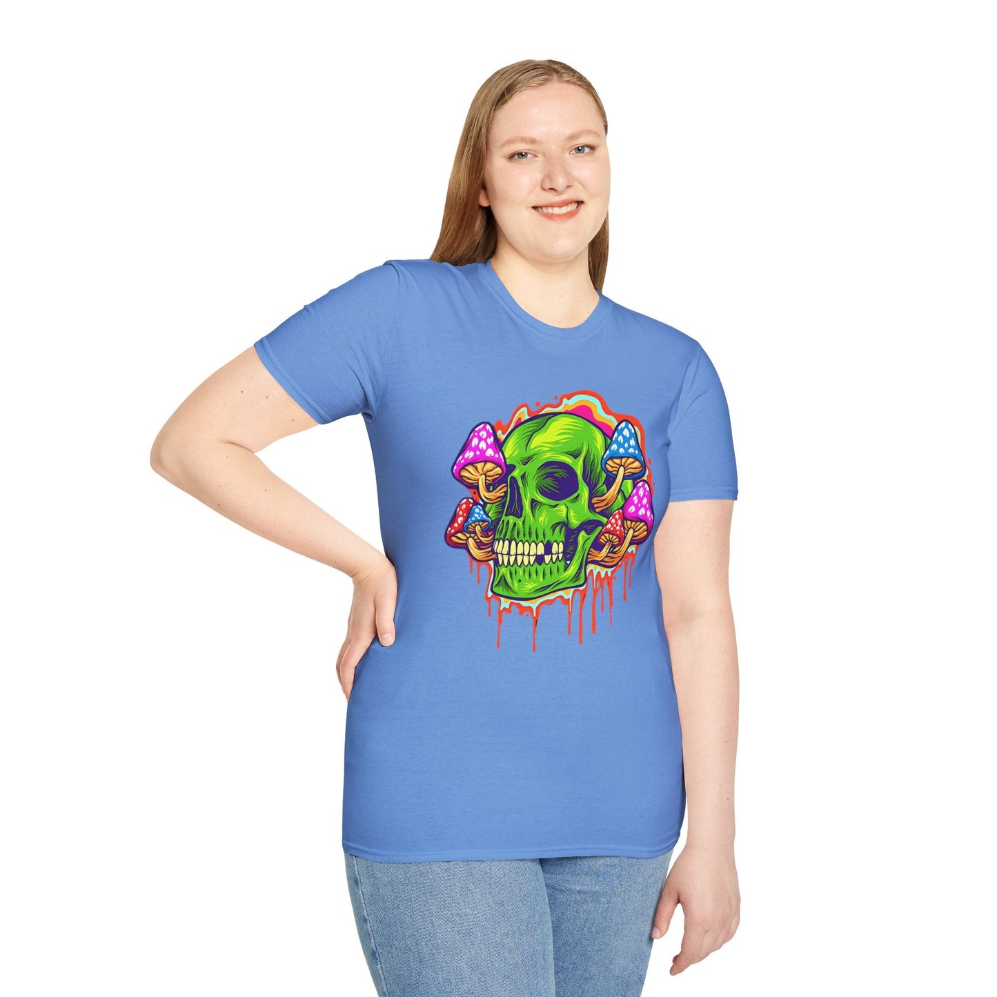 Skull Tee Shirt Unisex Skeleton Shirt With Skull Design Gildan Softstyle 64000 Cotton Tee