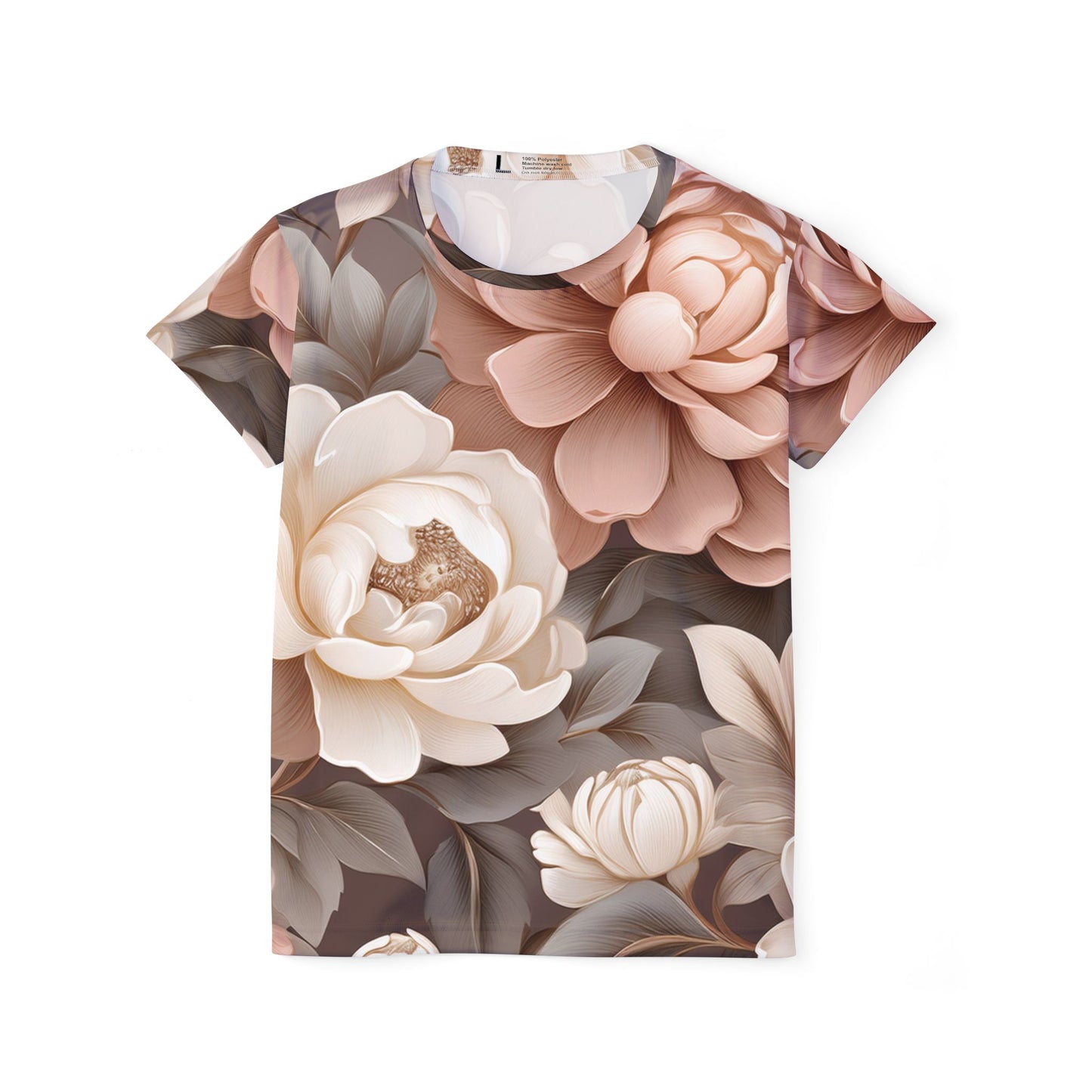 Women Poly T-Shirt with Floral Print